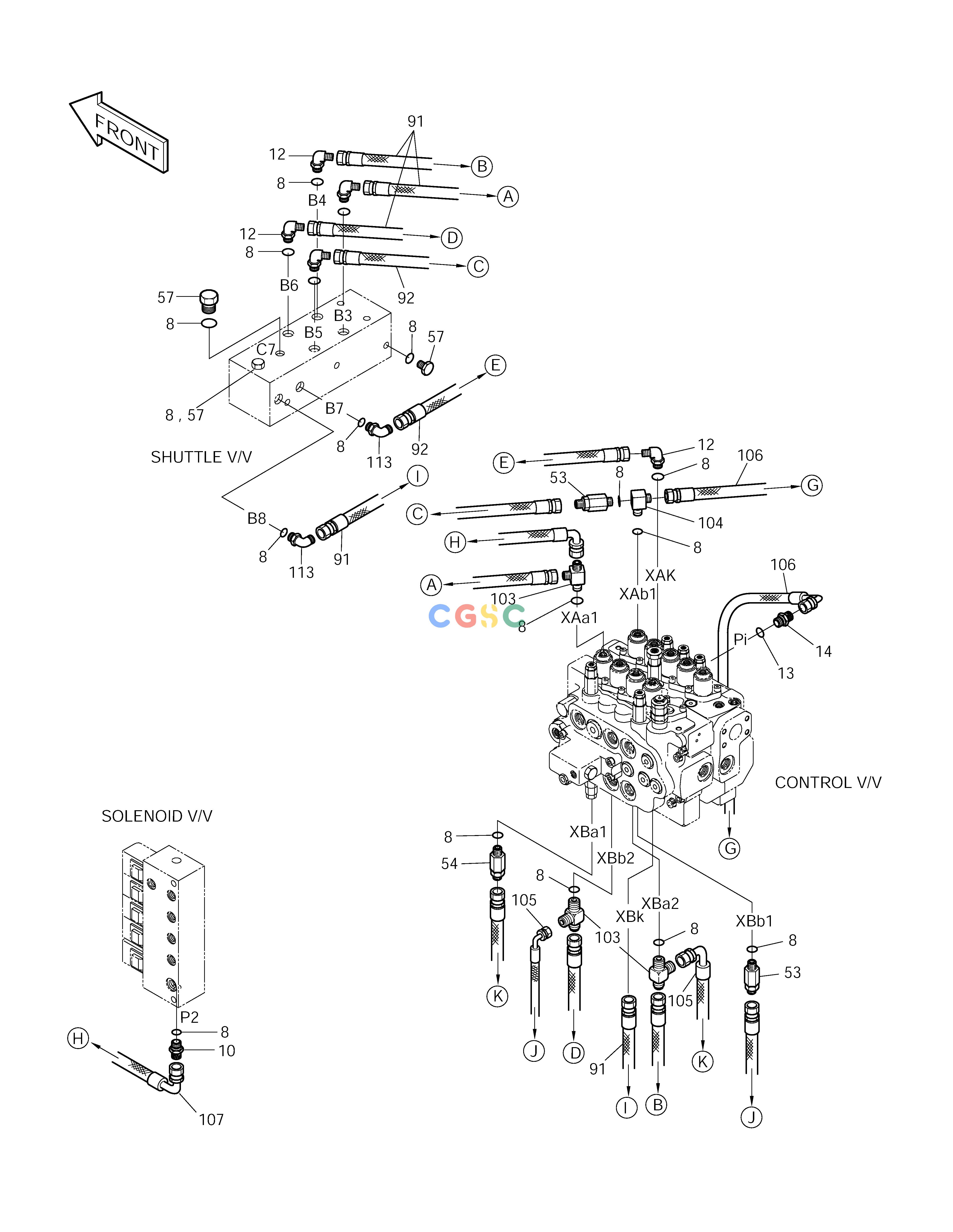 斗山零件查询PILOT PIPING(7) SOLAR 150LC-V Doosan parts catalog online