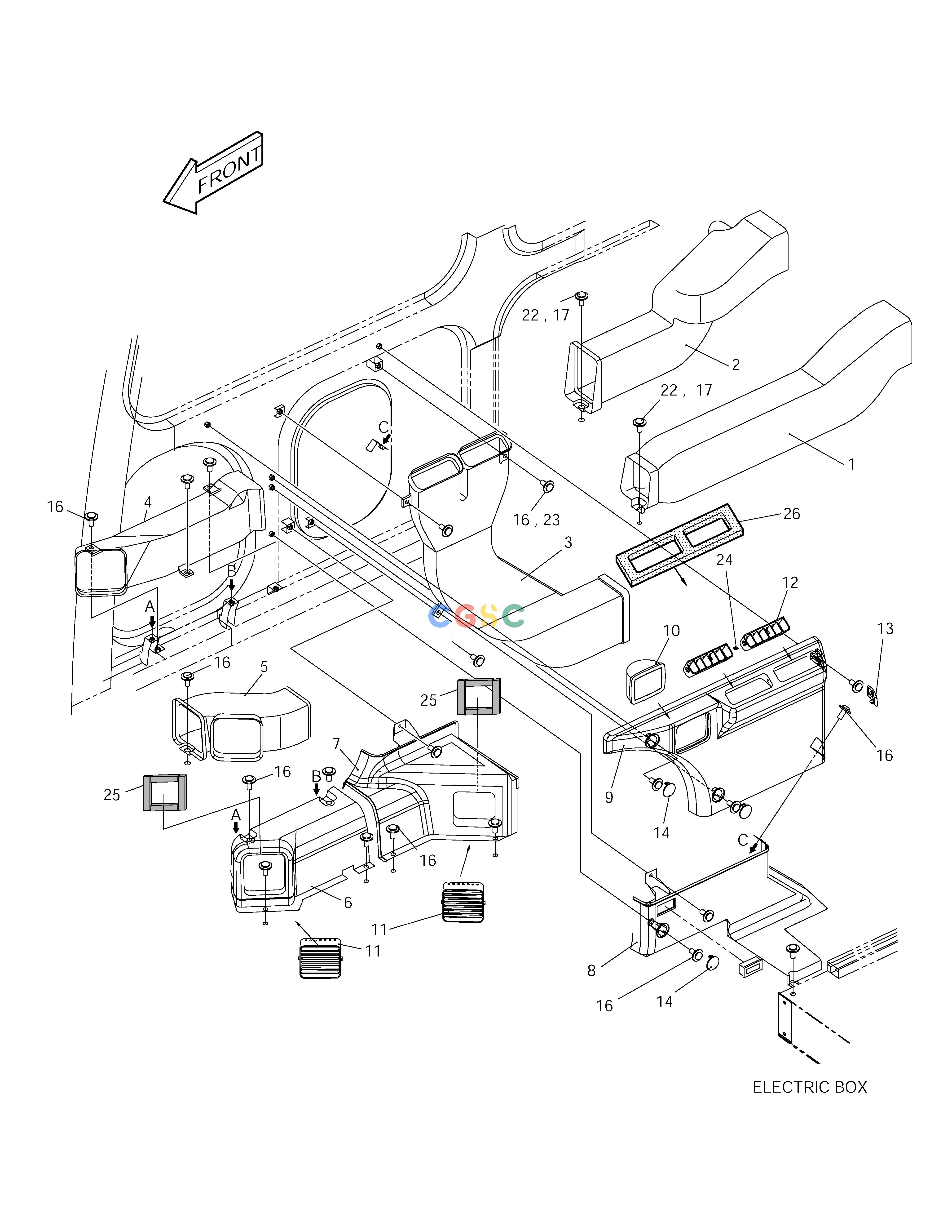 斗山零件查询DUCT COVER ASS'Y SOLAR 150LC-V Doosan parts catalog online