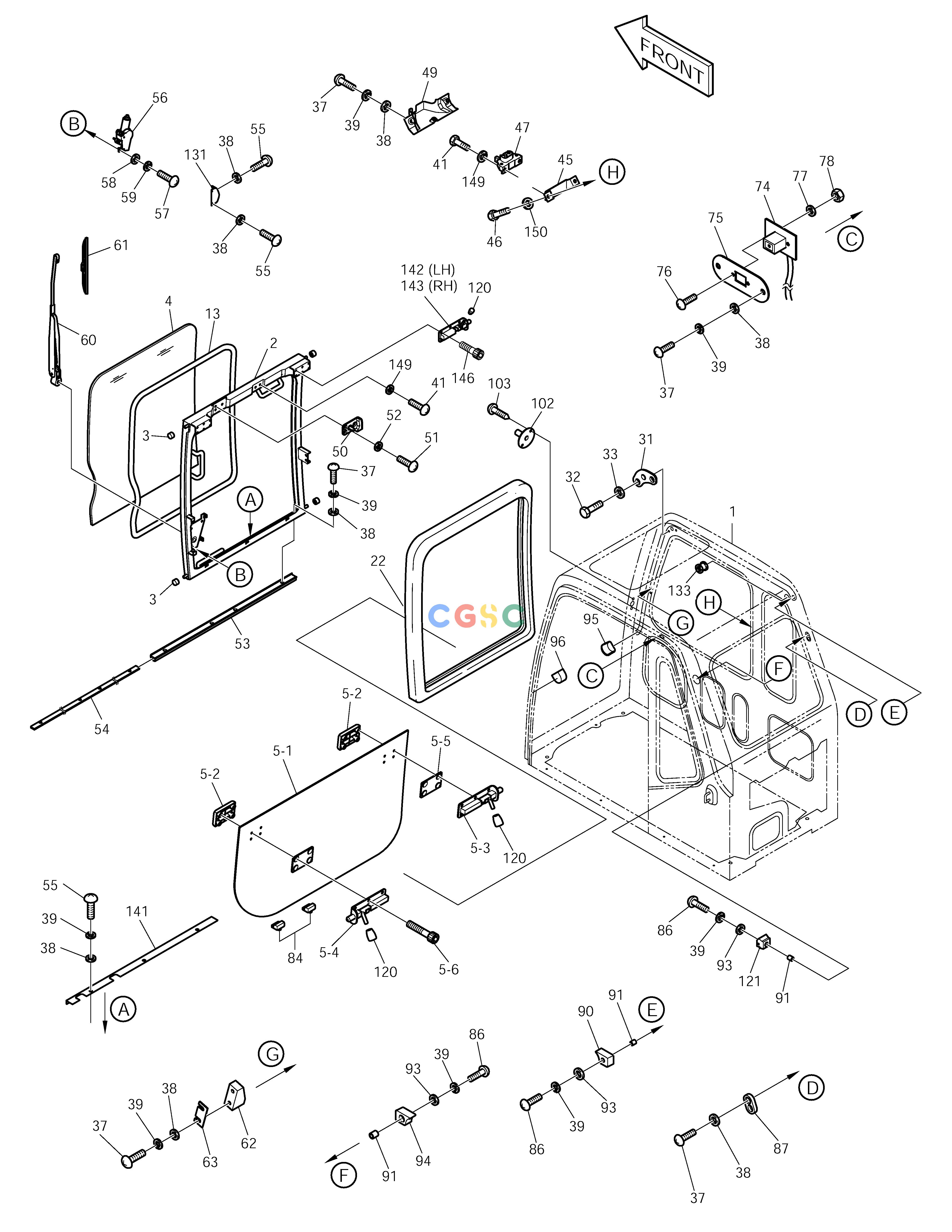 斗山零件查询CABIN(1) SOLAR 150LC-V Doosan parts catalog online