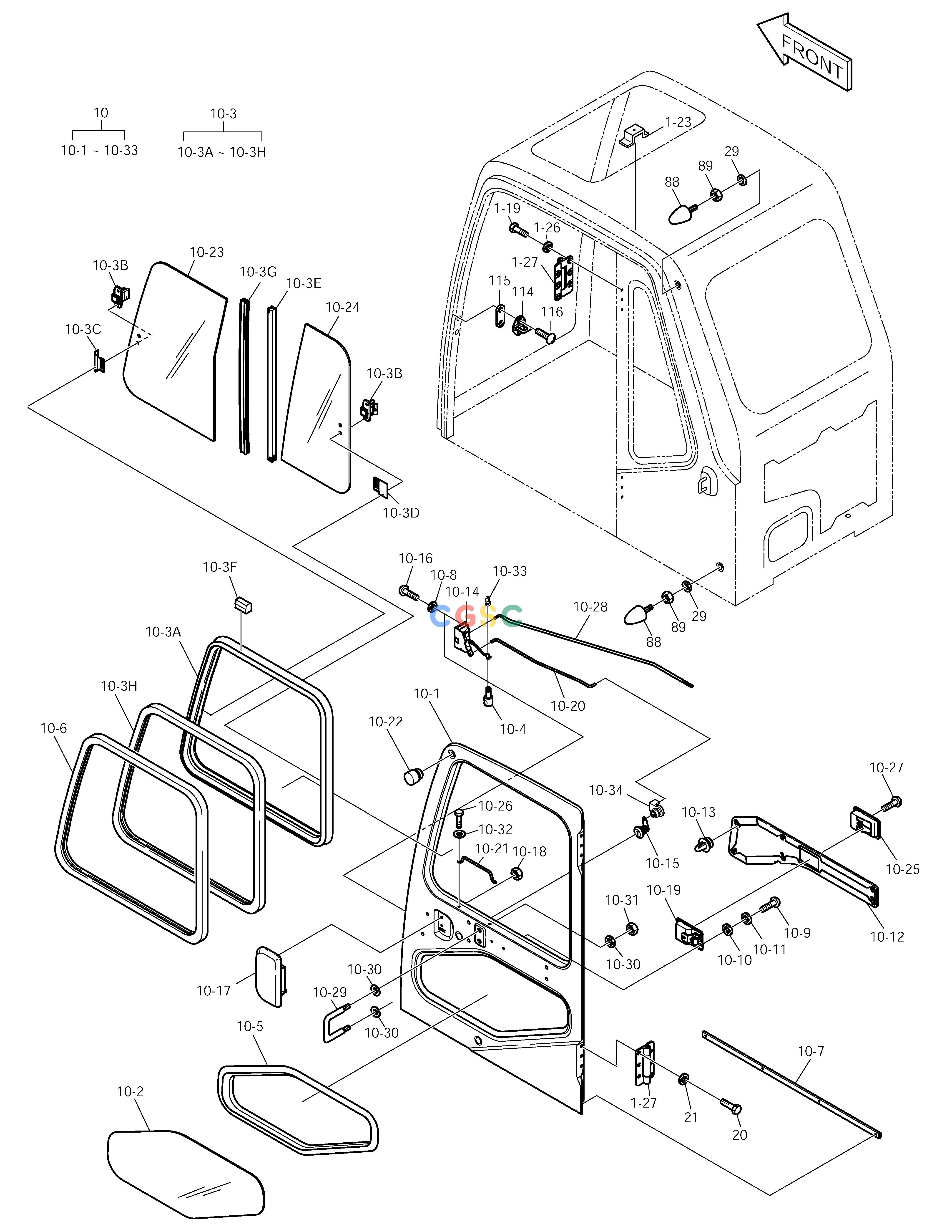 斗山零件查询CABIN(5) SOLAR 150LC-V Doosan parts catalog online