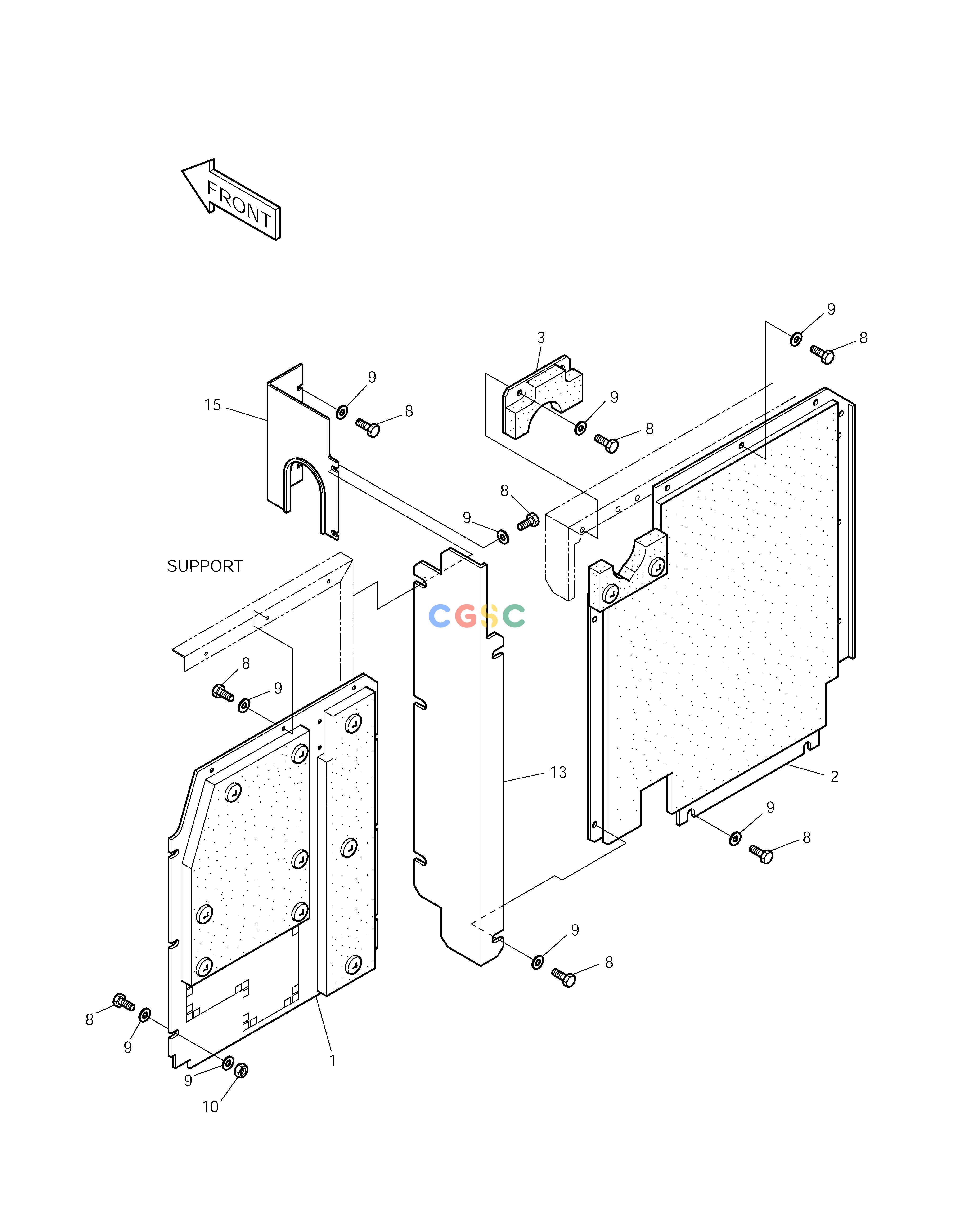 斗山零件查询BAFFLE SOLAR 150LC-V Doosan parts catalog online