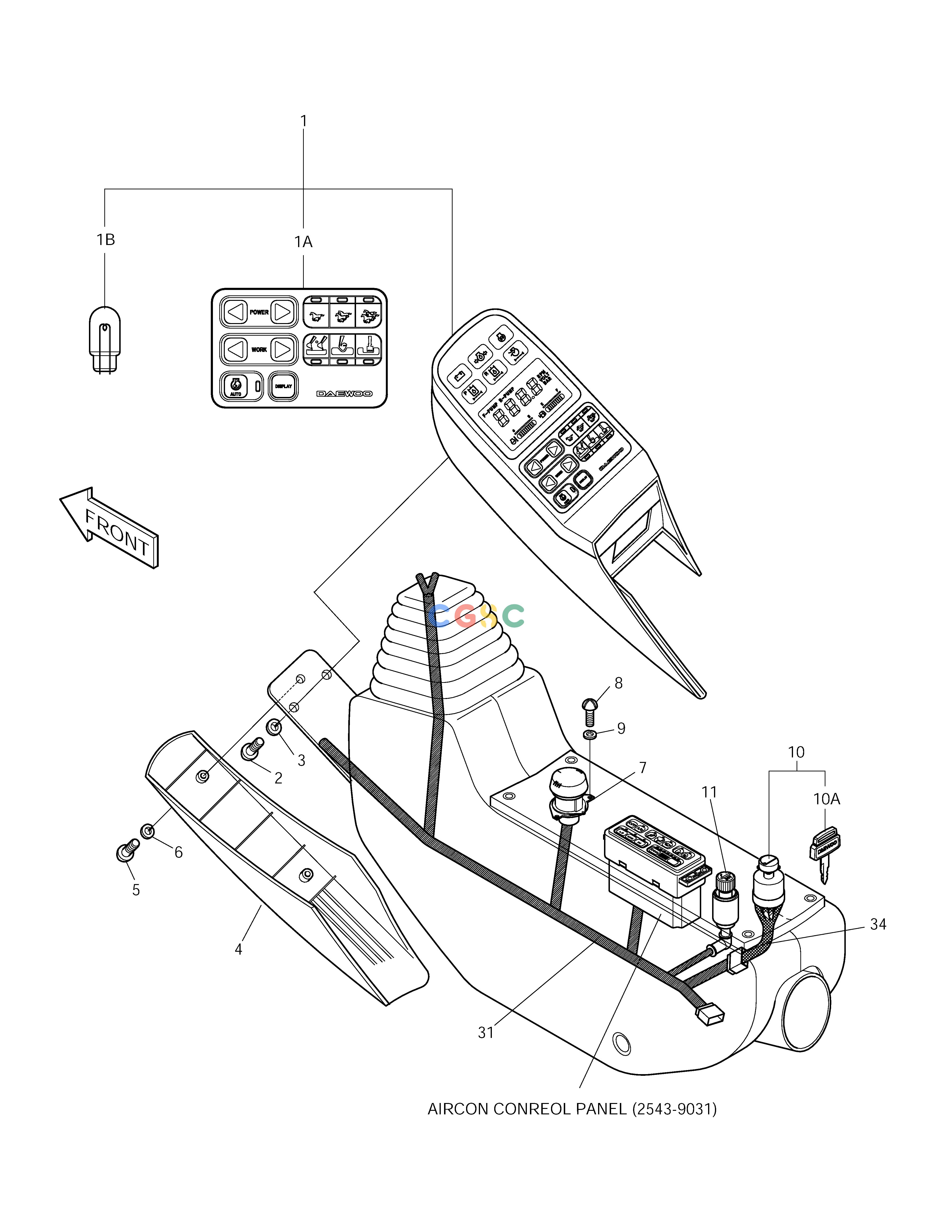 斗山零件查询ELECTRIC PARTS(1)-STAND R.H SOLAR 150LC-V Doosan parts catalog online