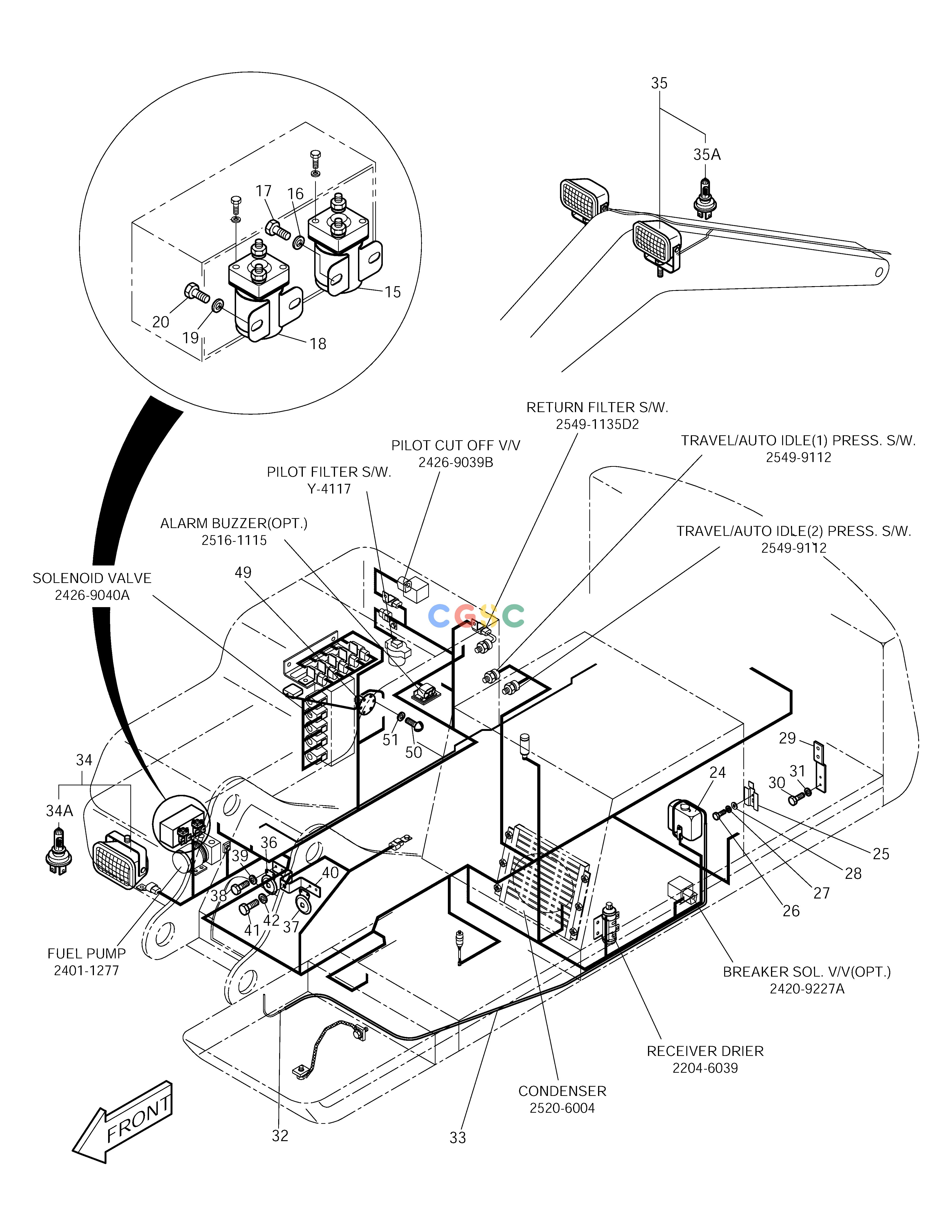 斗山零件查询ELECTRIC PARTS(6)-RELATED PARTS SOLAR 150LC-V Doosan parts catalog online