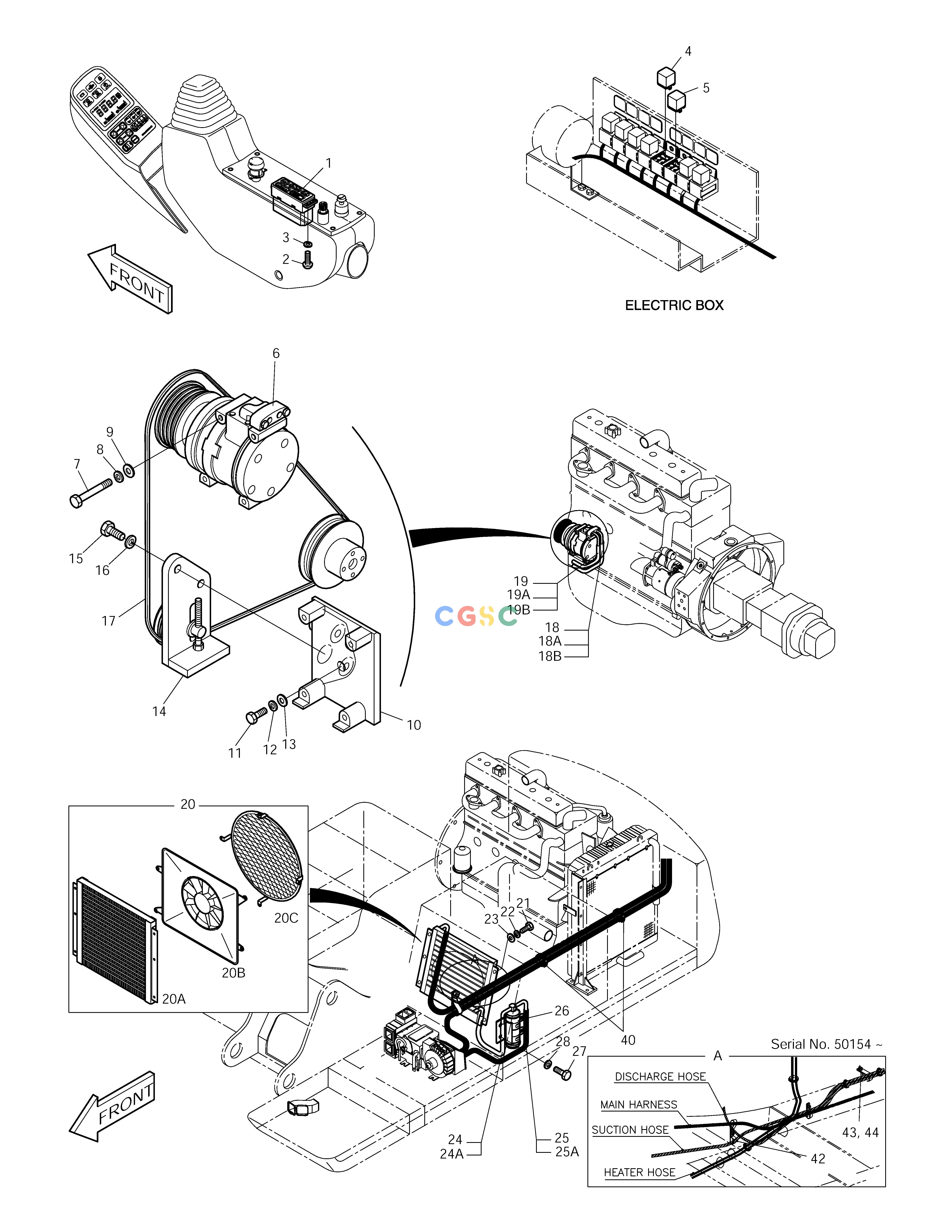 斗山零件查询AIRCONDITIONER(1) SOLAR 150LC-V Doosan parts catalog online