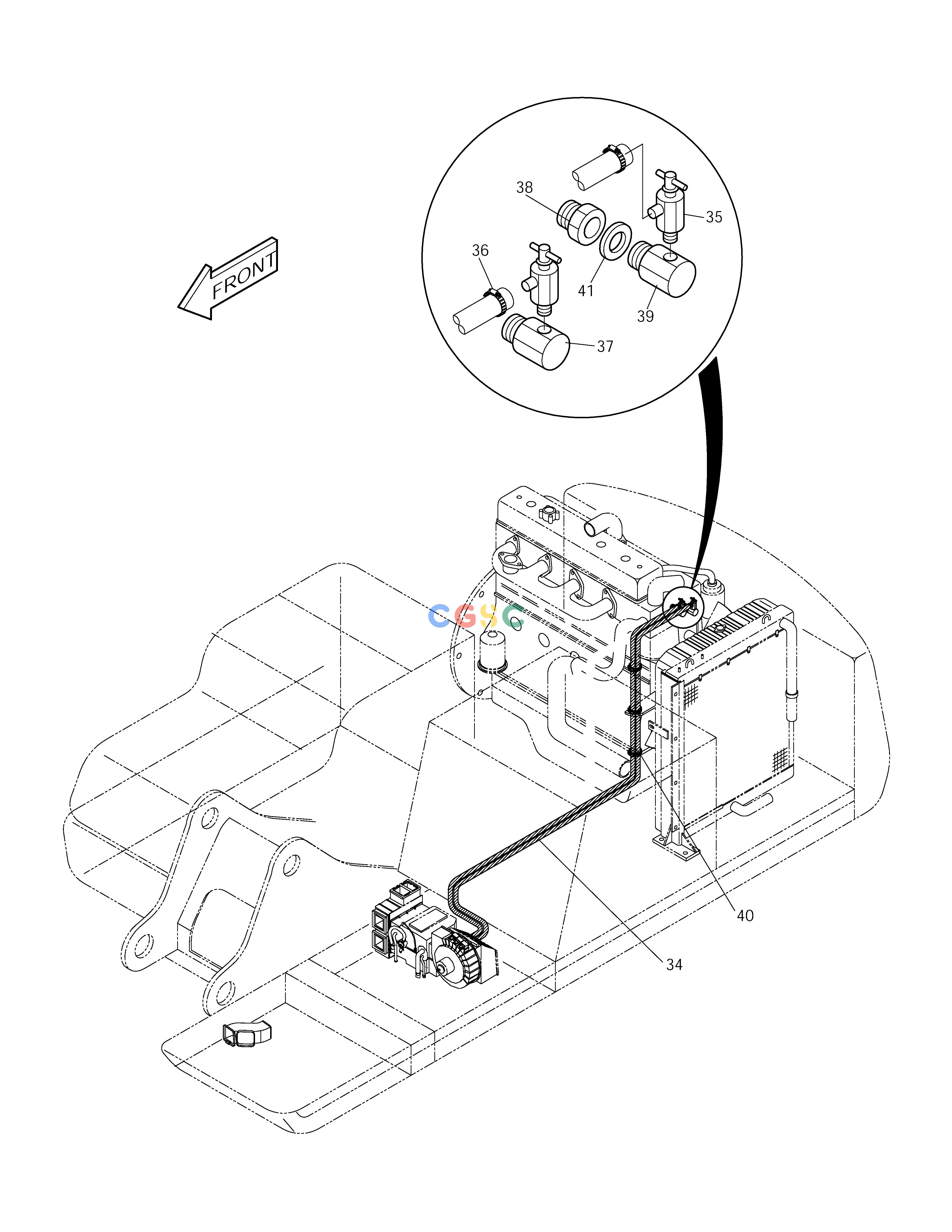 斗山零件查询HEATER PIPING SOLAR 150LC-V Doosan parts catalog online