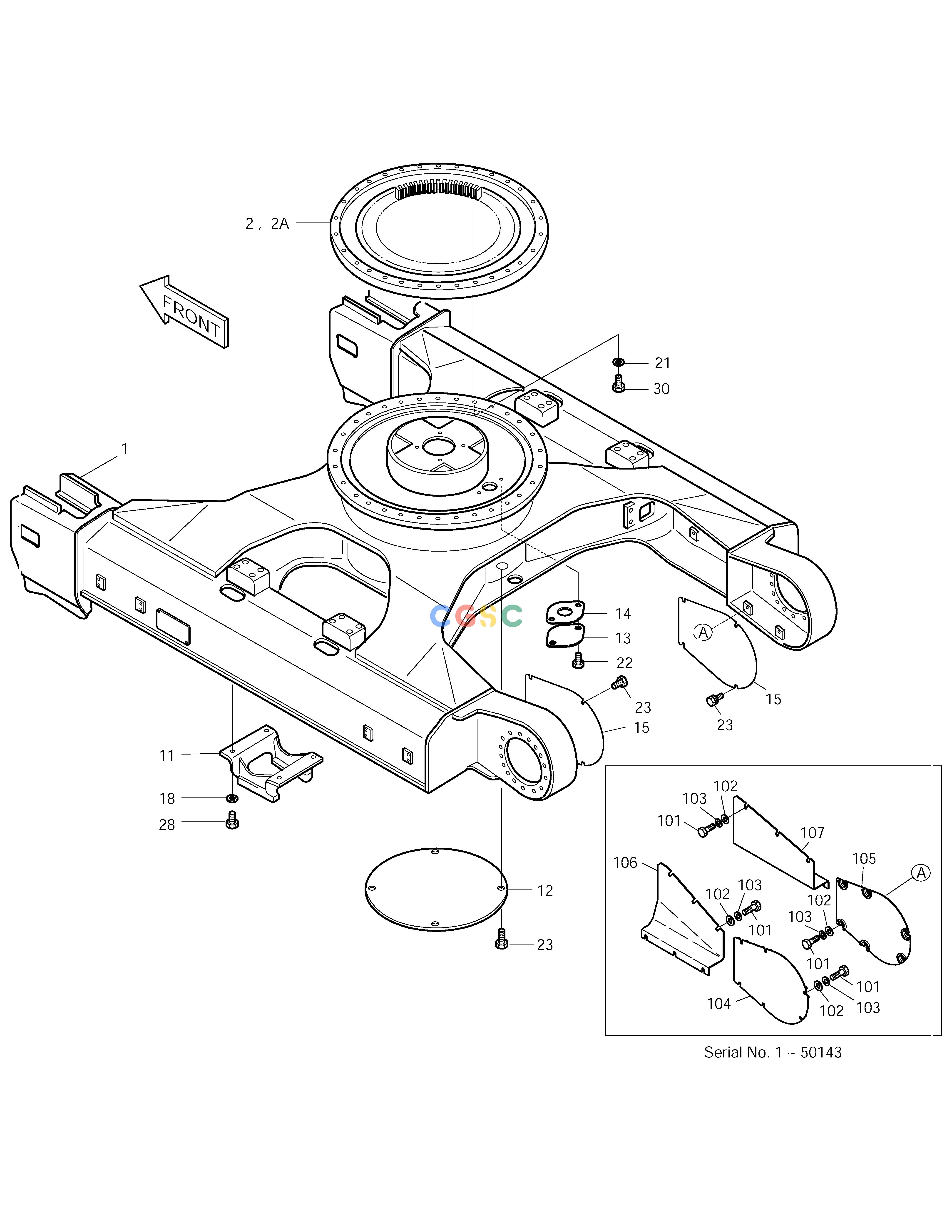 斗山零件查询TRACK FRAME SOLAR 150LC-V Doosan parts catalog online