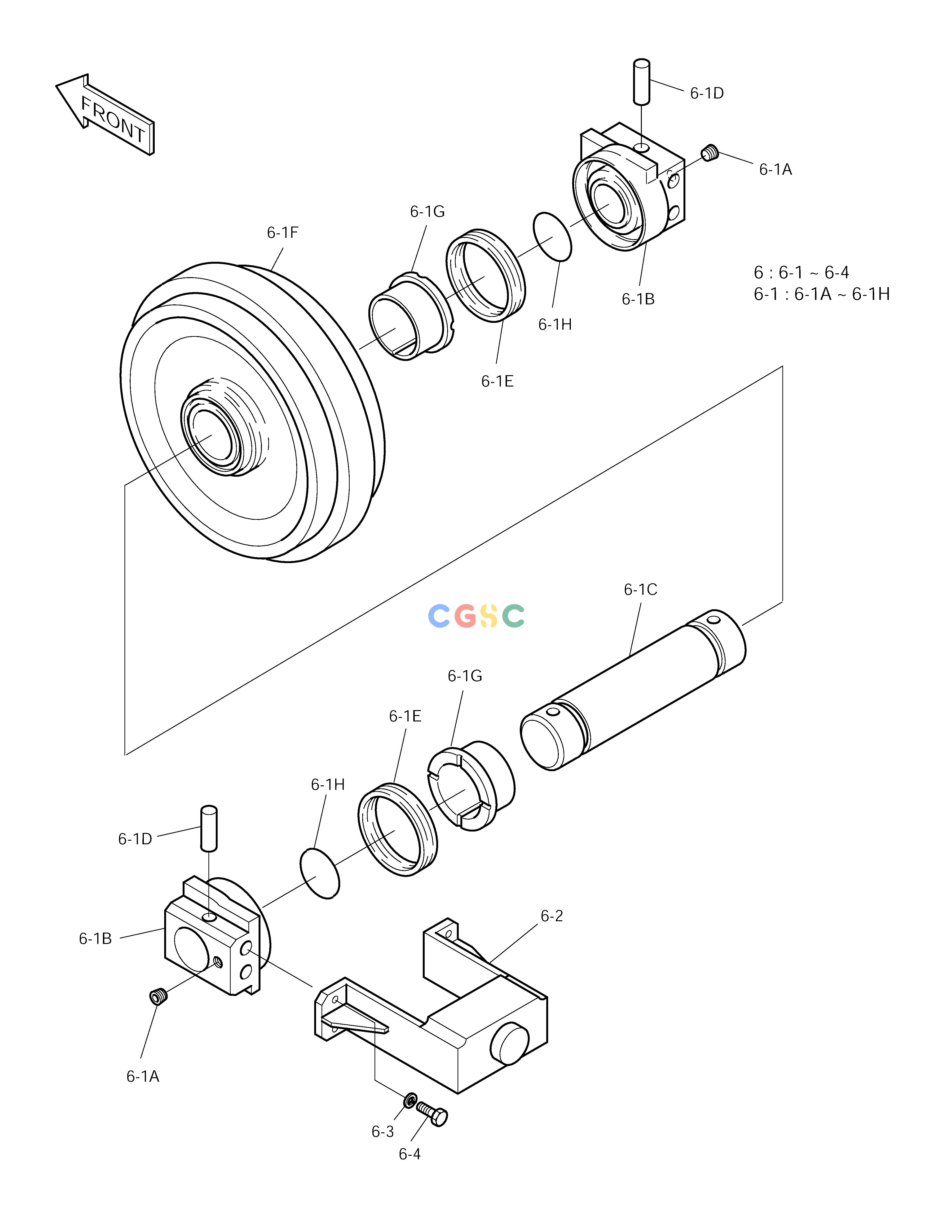斗山零件查询IDLER SOLAR 150LC-V Doosan parts catalog online
