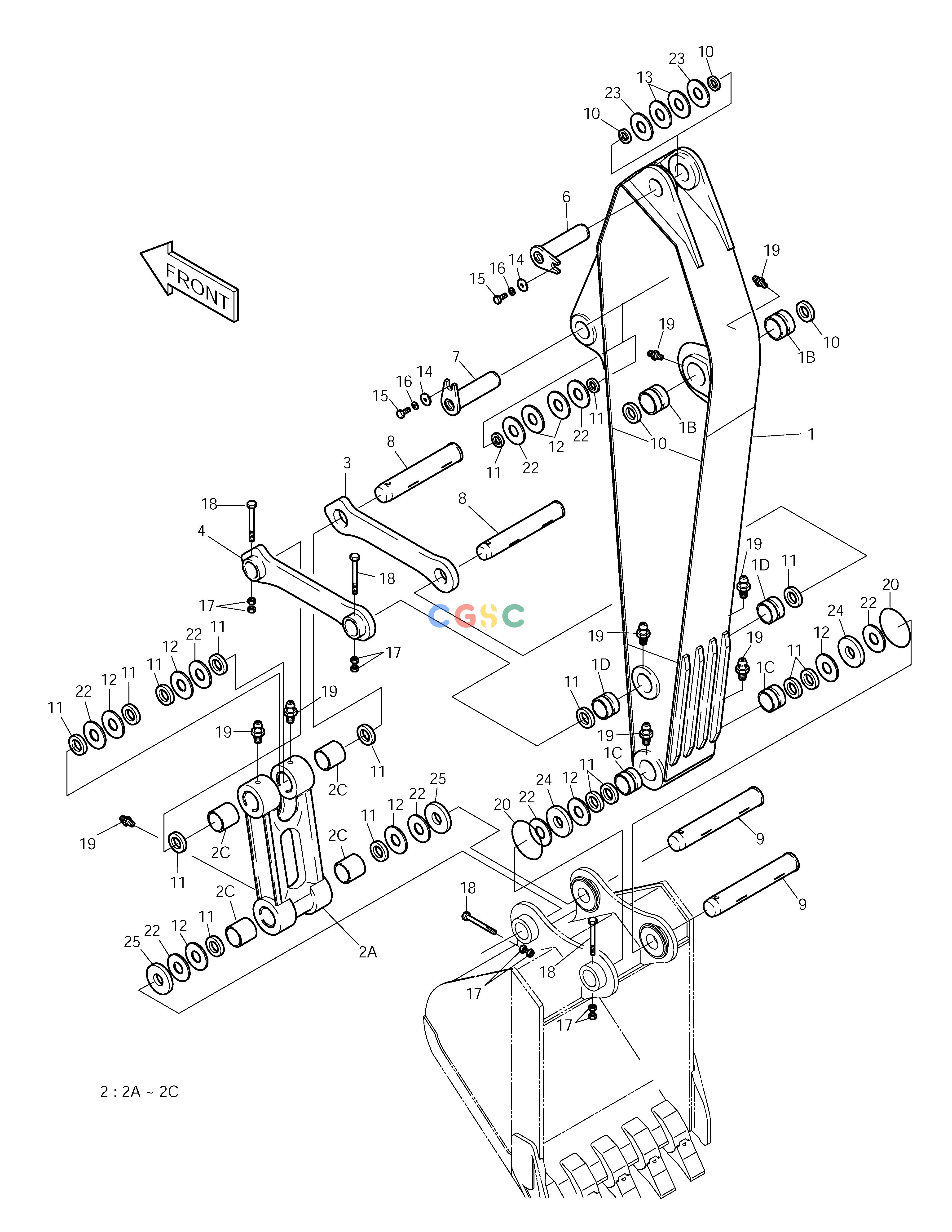 斗山零件查询ARM-2.5m SOLAR 150LC-V Doosan parts catalog online