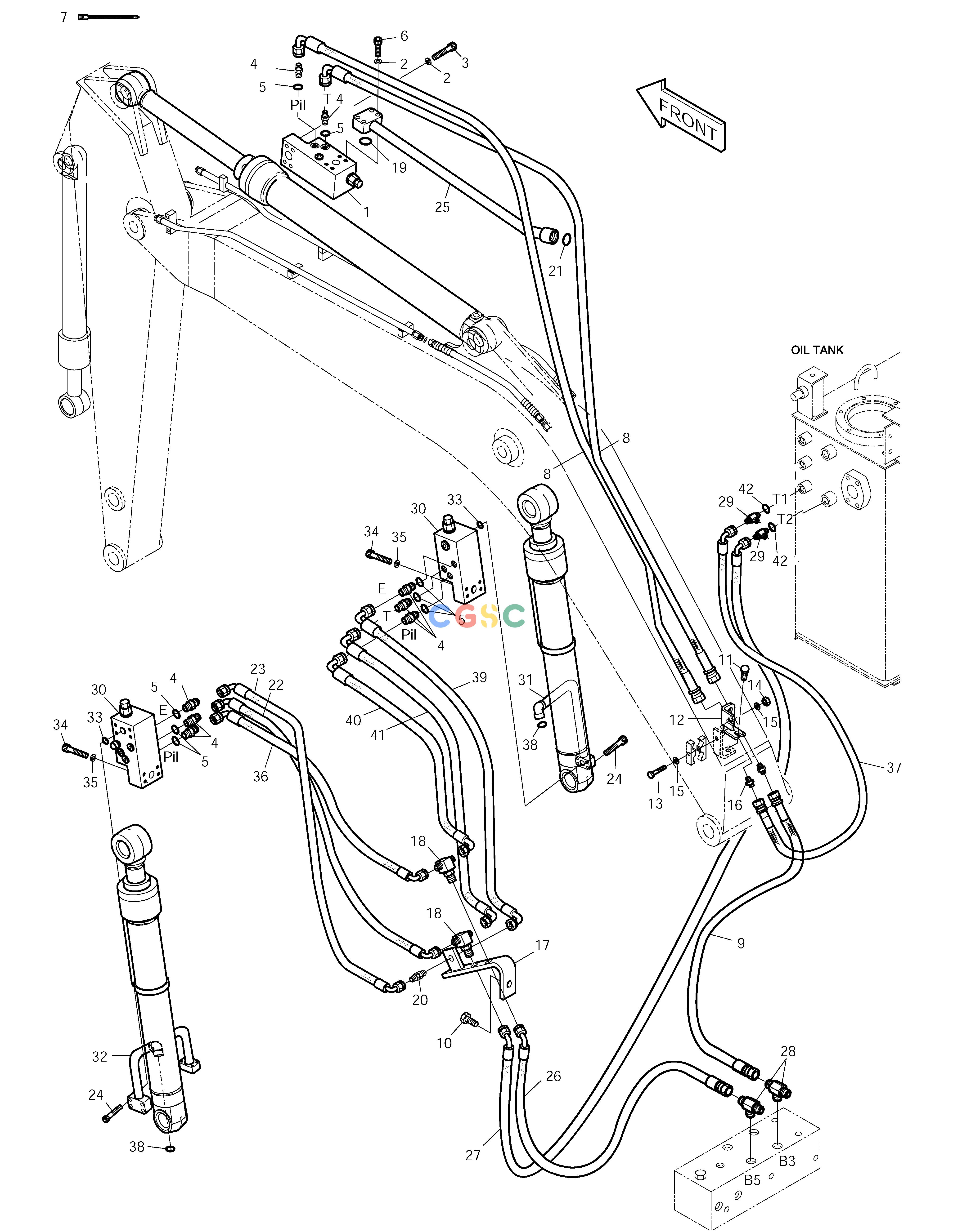 斗山零件查询LOCK VALVE PIPING-BOOM 4.6m SOLAR 150LC-V Doosan parts catalog online