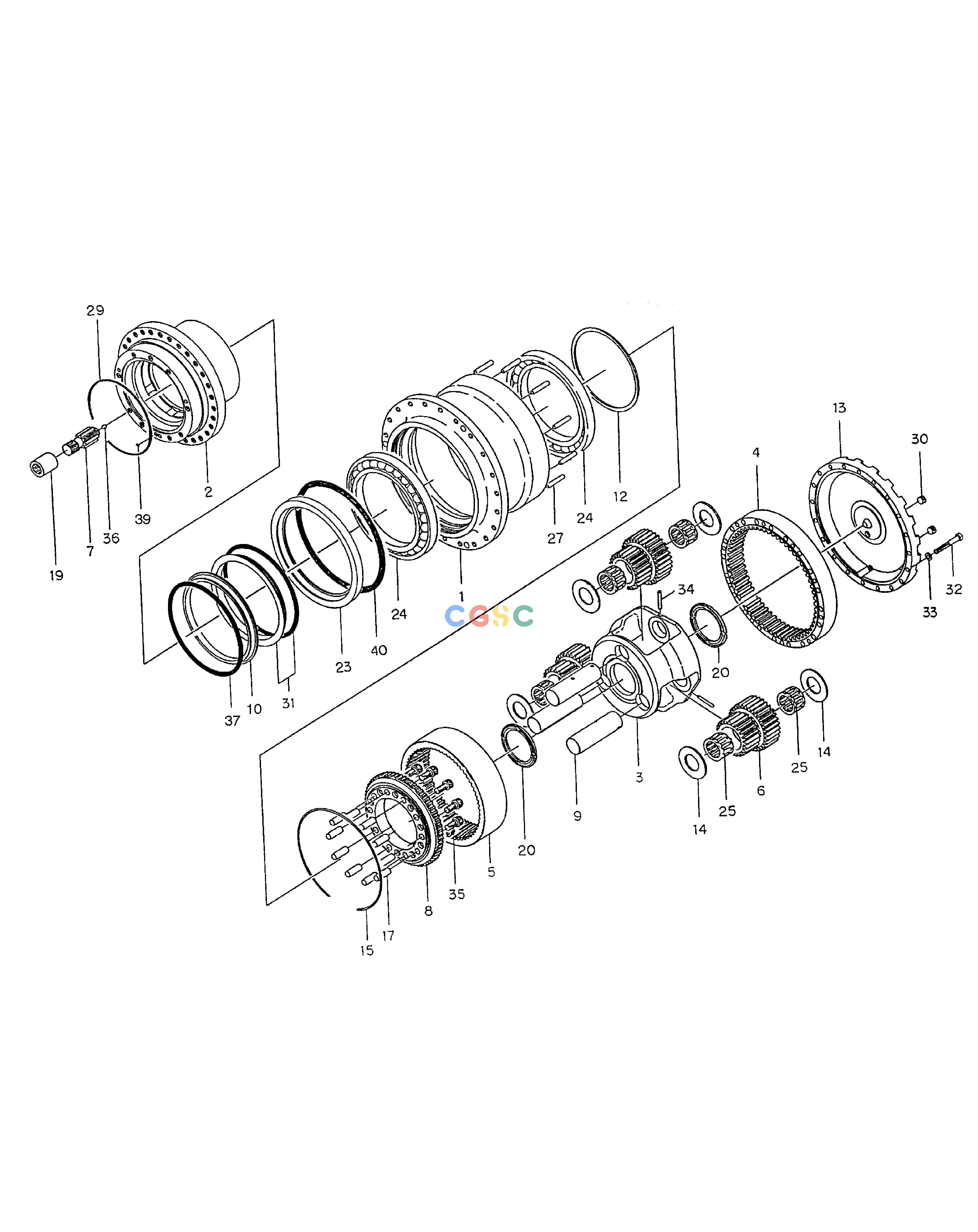 斗山零件查询TRAVEL REDUCTION GEAR SOLAR 150LC-V Doosan parts catalog online