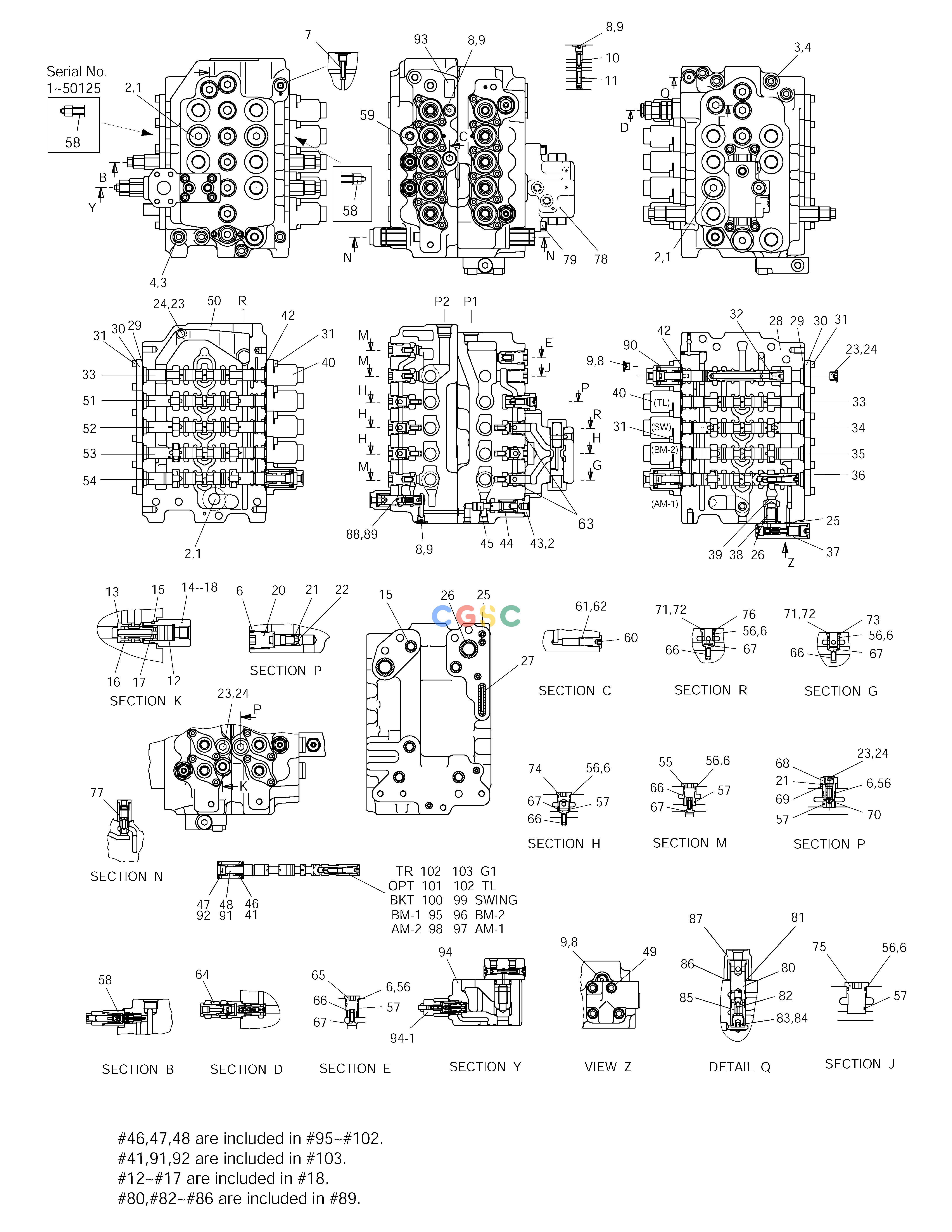 斗山零件查询CONTROL VALVE SOLAR 150LC-V Doosan parts catalog online