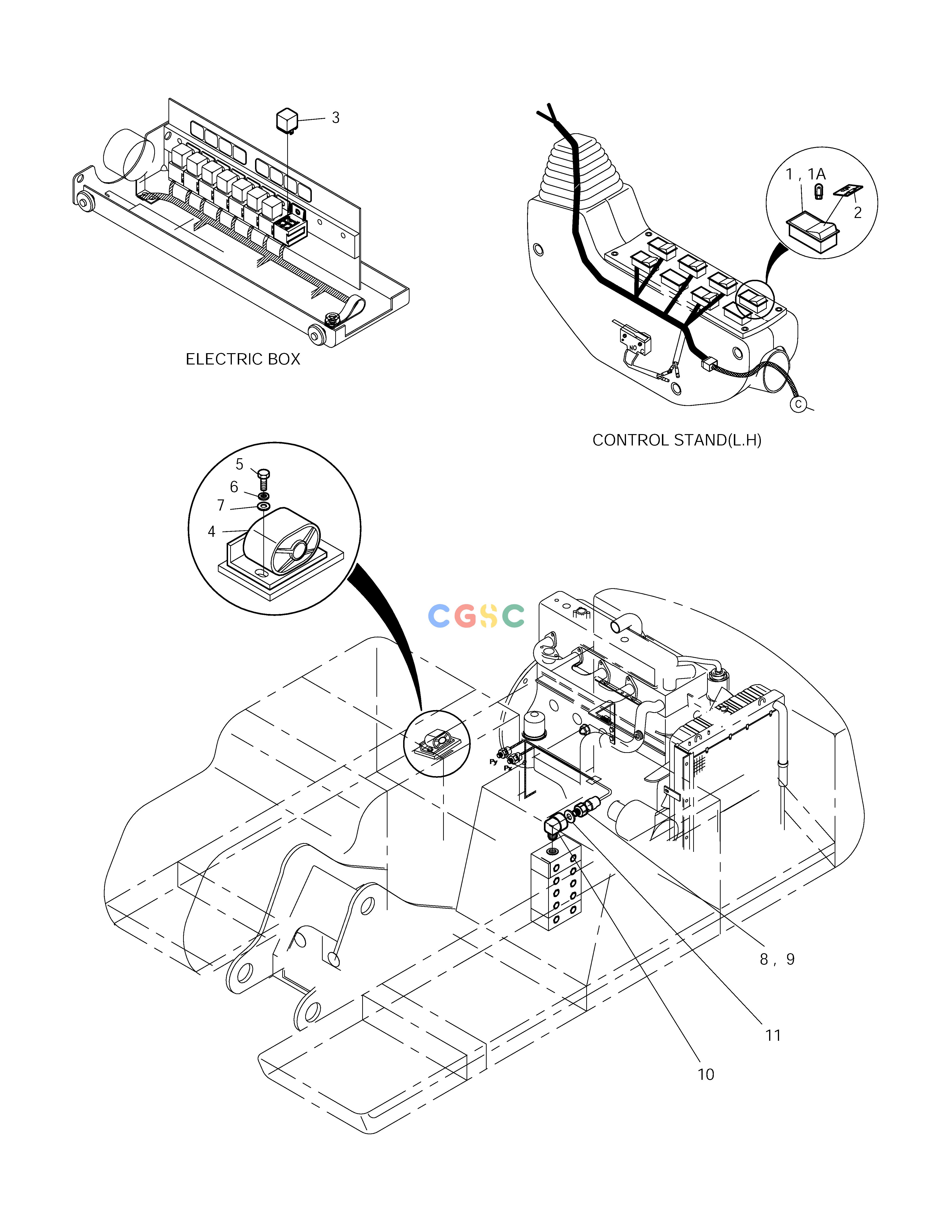 斗山零件查询TRAVEL/SWING ALARM ASS'Y SOLAR 150LC-V Doosan parts catalog online