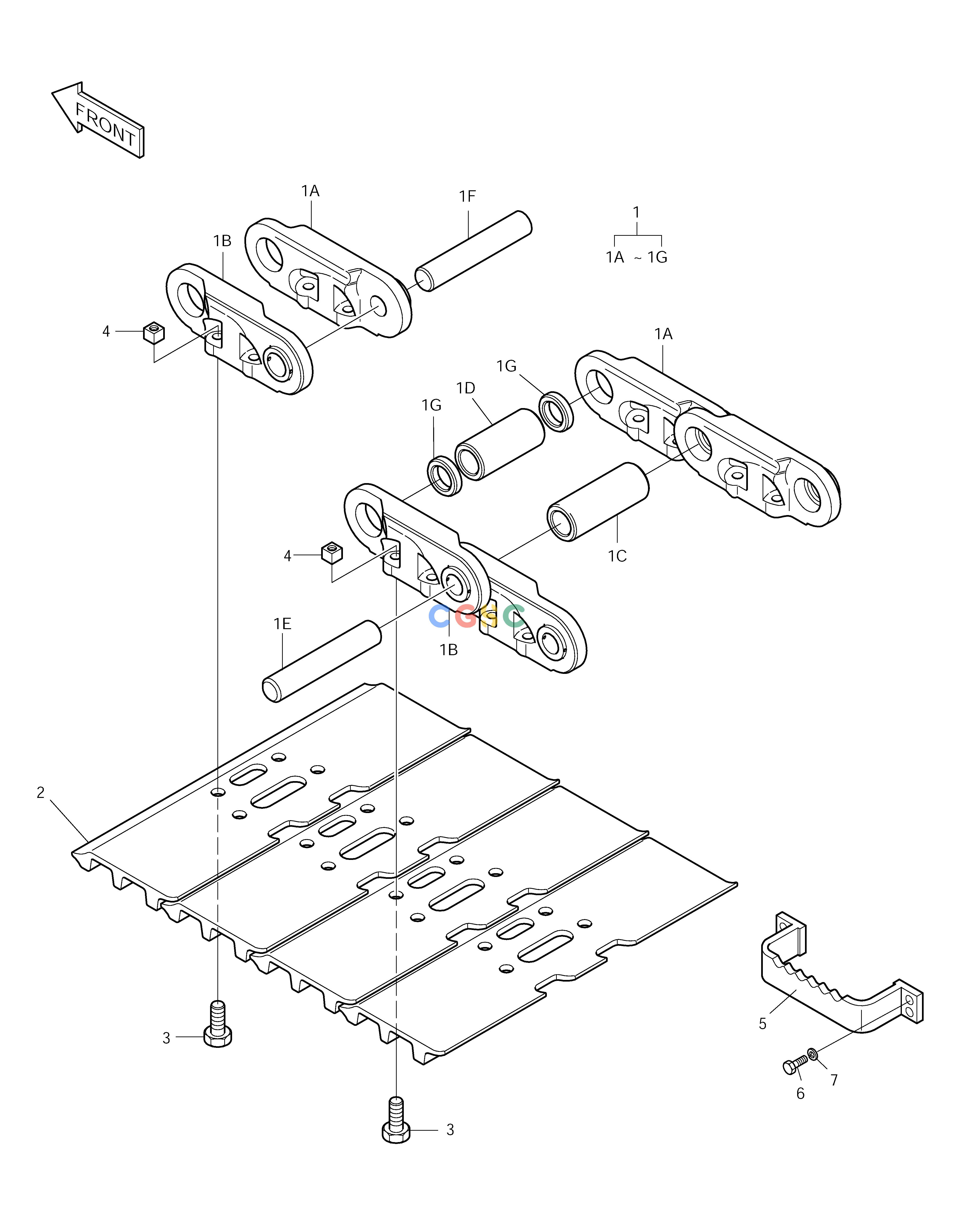 斗山零件查询TRACK SHOE ASS'Y-700G-ED INT. TRACK SOLAR 150LC-V Doosan parts catalog online