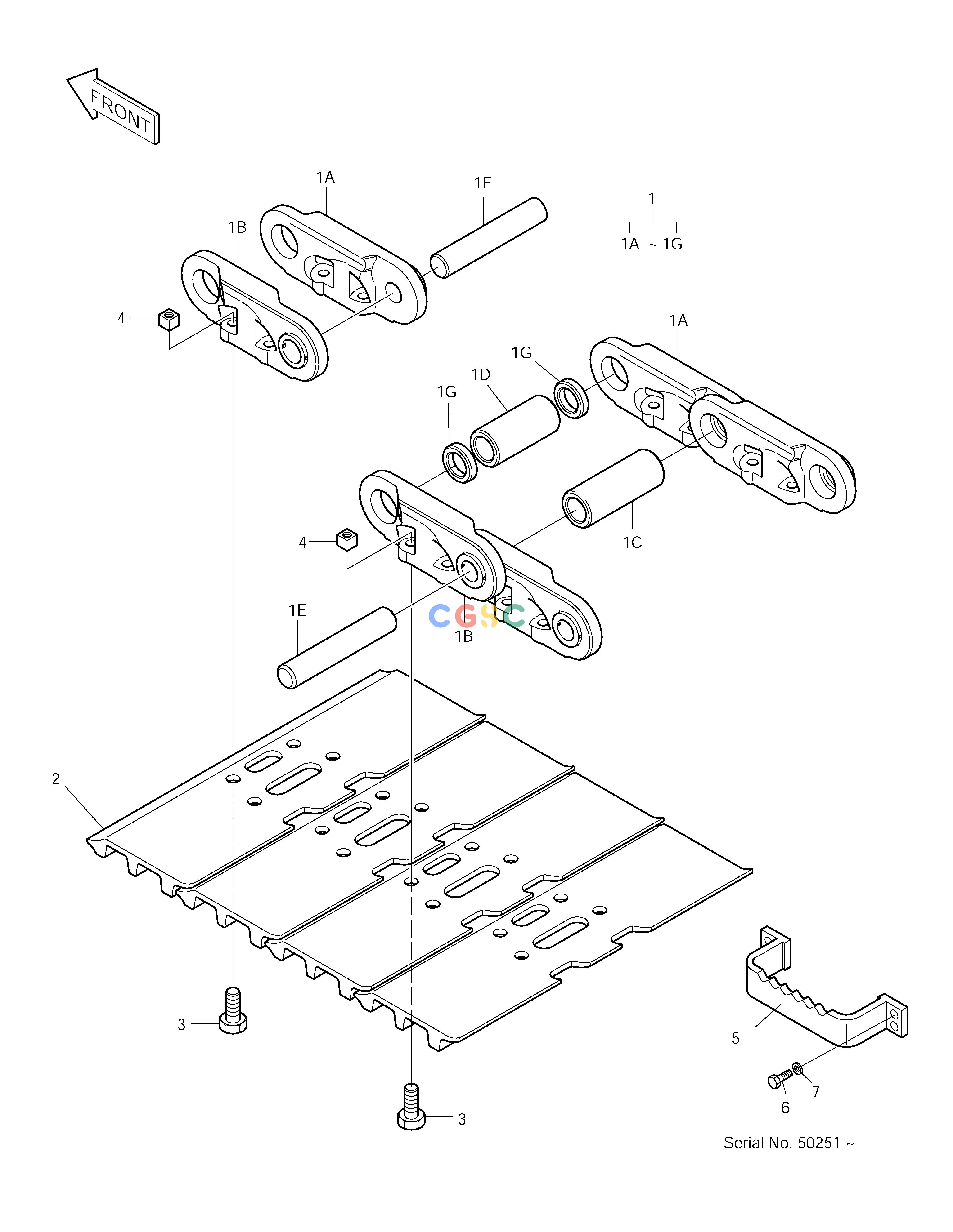 斗山零件查询TRACK SHOE ASS'Y-900G-ED INT. TRACK SOLAR 150LC-V Doosan parts catalog online