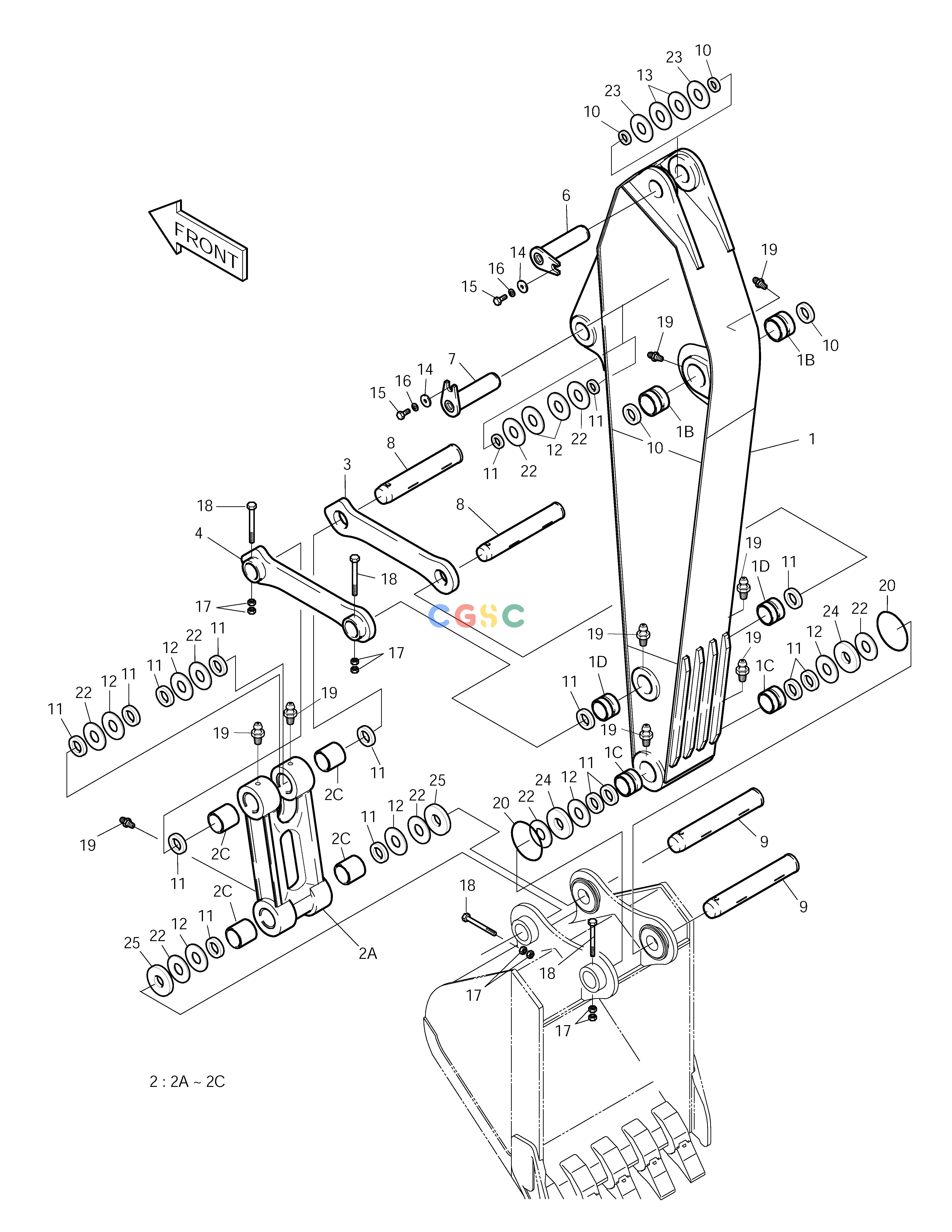 斗山零件查询ARM-3.0m SOLAR 150LC-V Doosan parts catalog online