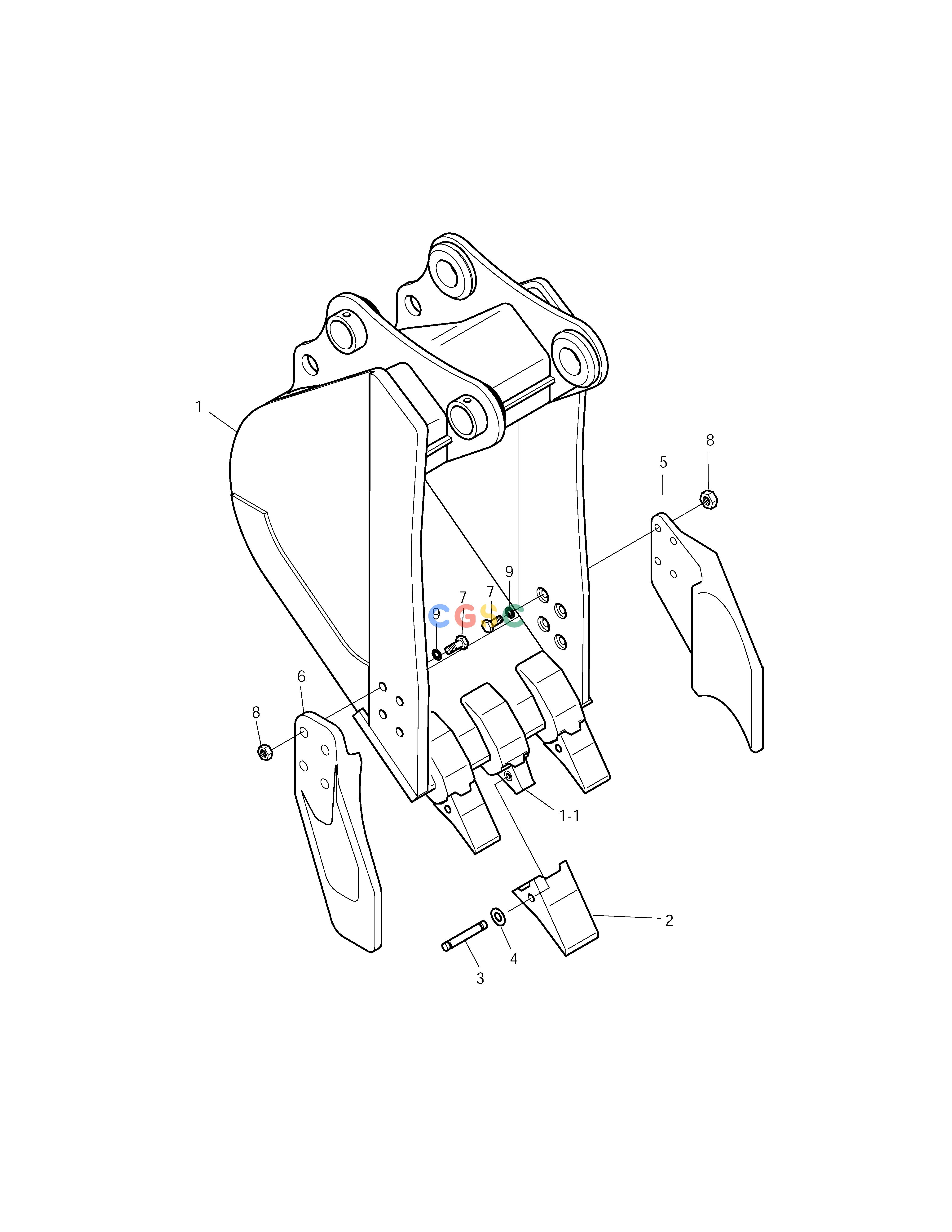 斗山零件查询BUCKET-0.25㎥ SIDE PIN TYPE SOLAR 150LC-V Doosan parts catalog online