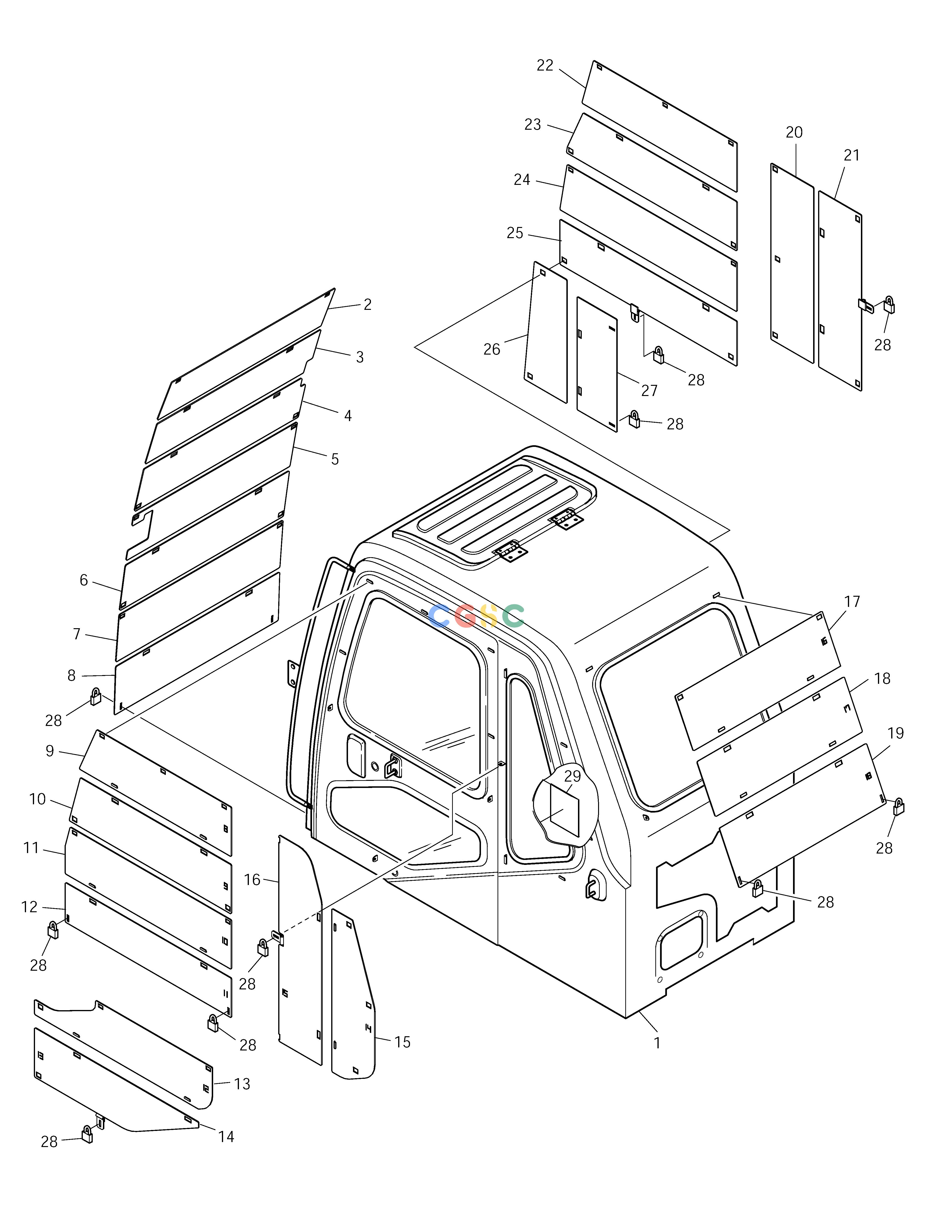 斗山零件查询WINDOW GUARD(1) SOLAR 150LC-V Doosan parts catalog online