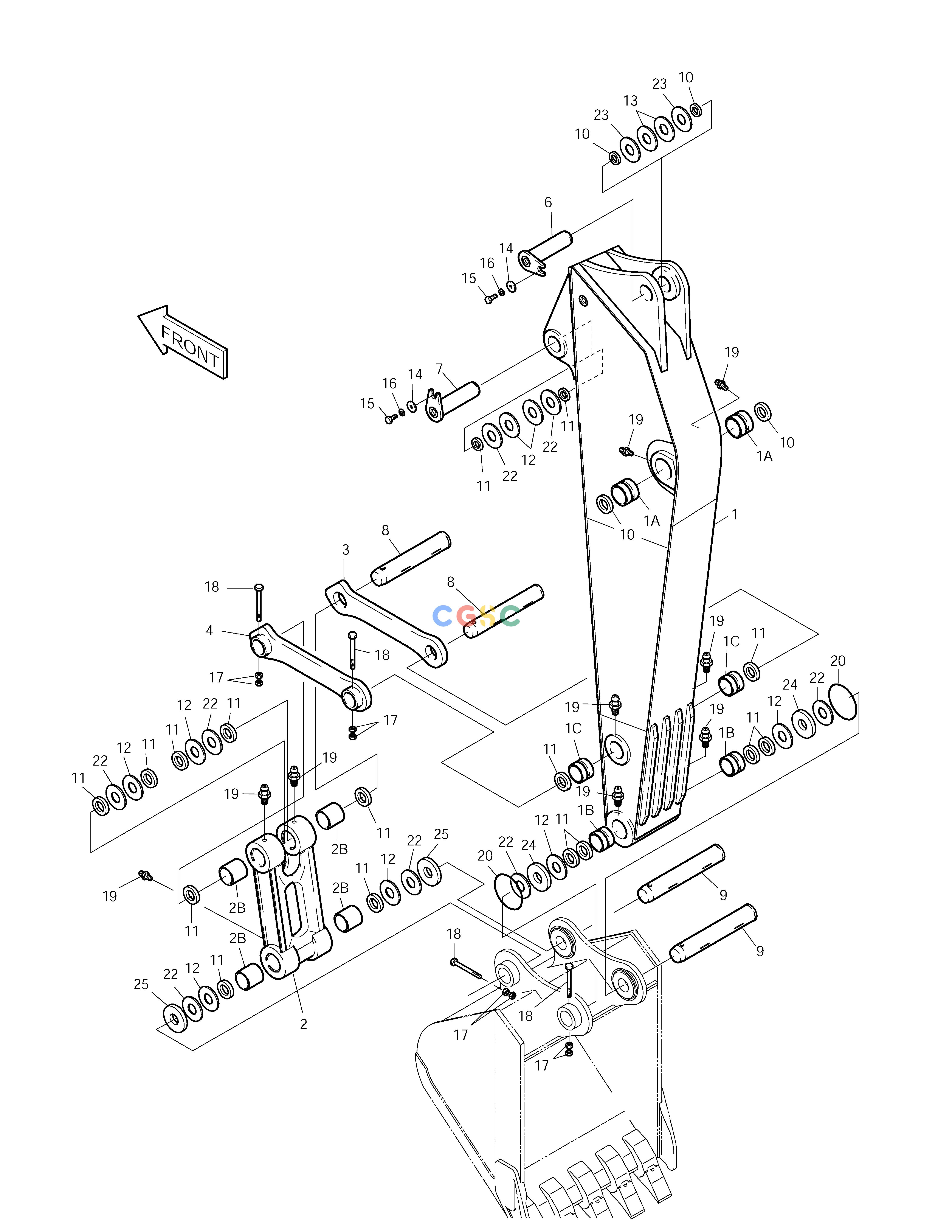 斗山零件查询ARM 2.5m-ARTI. 3.3m UP SOLAR 150LC-V Doosan parts catalog online