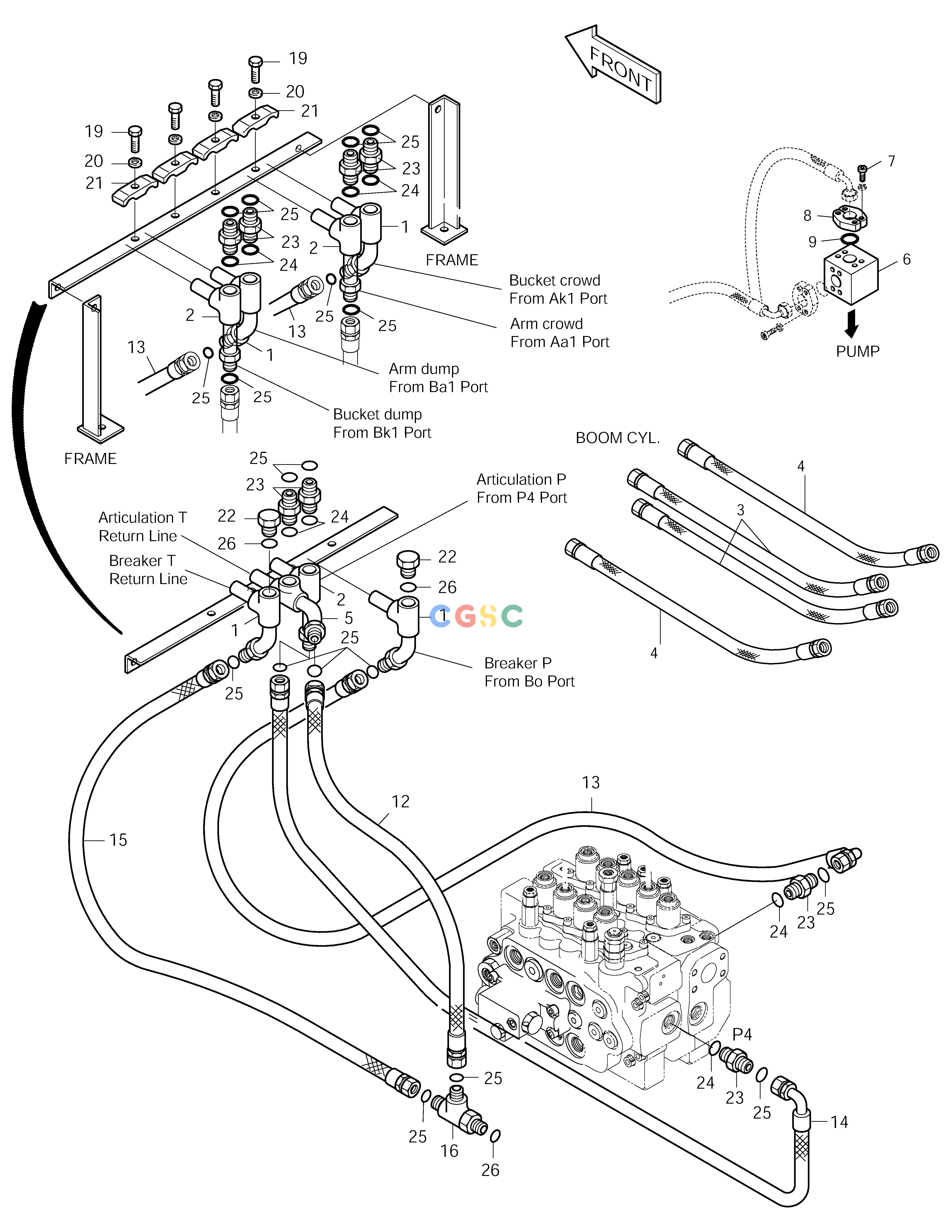 斗山零件查询MAIN PIPING-ARTI. BOOM SOLAR 150LC-V Doosan parts catalog online