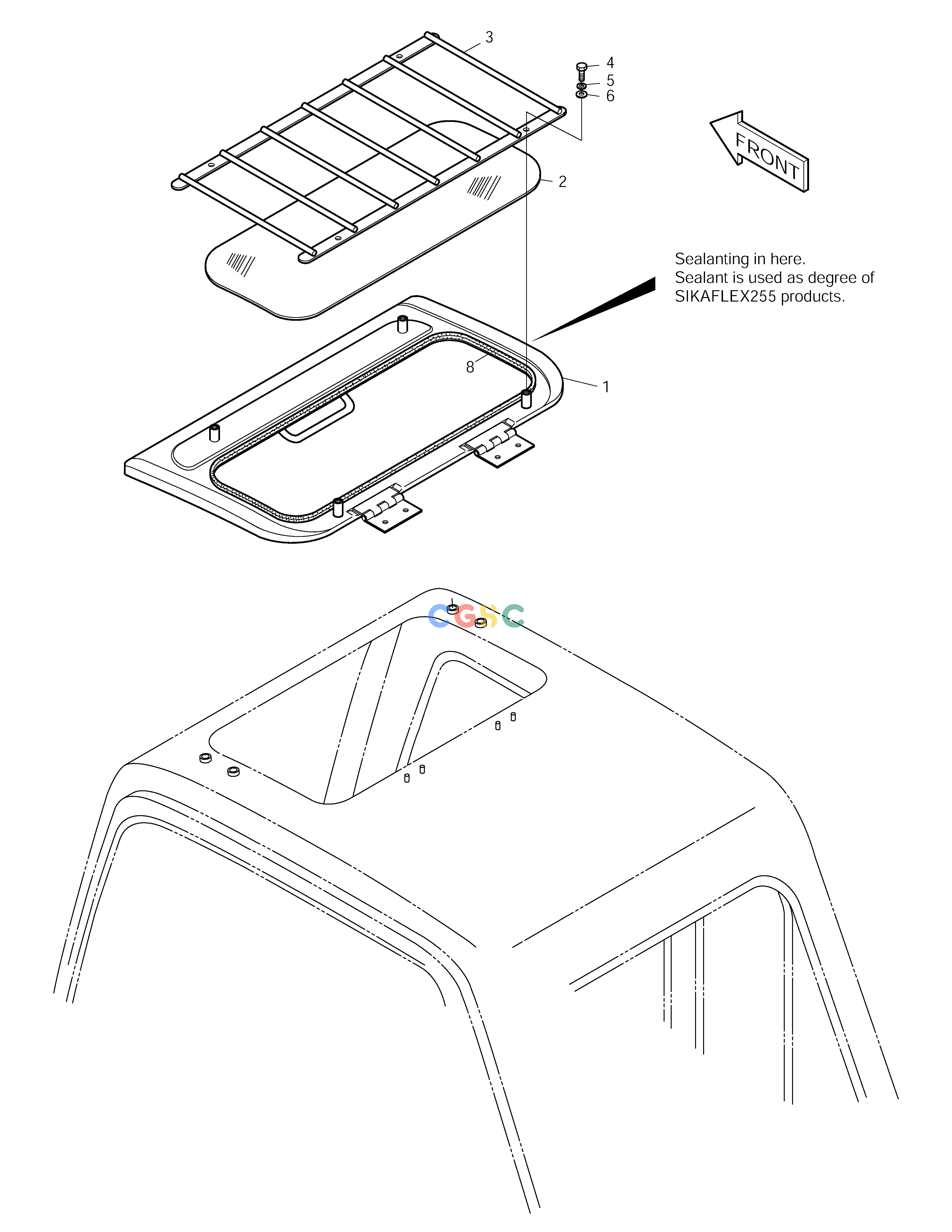 斗山零件查询SUN ROOF ASS'Y SOLAR 150LC-V Doosan parts catalog online