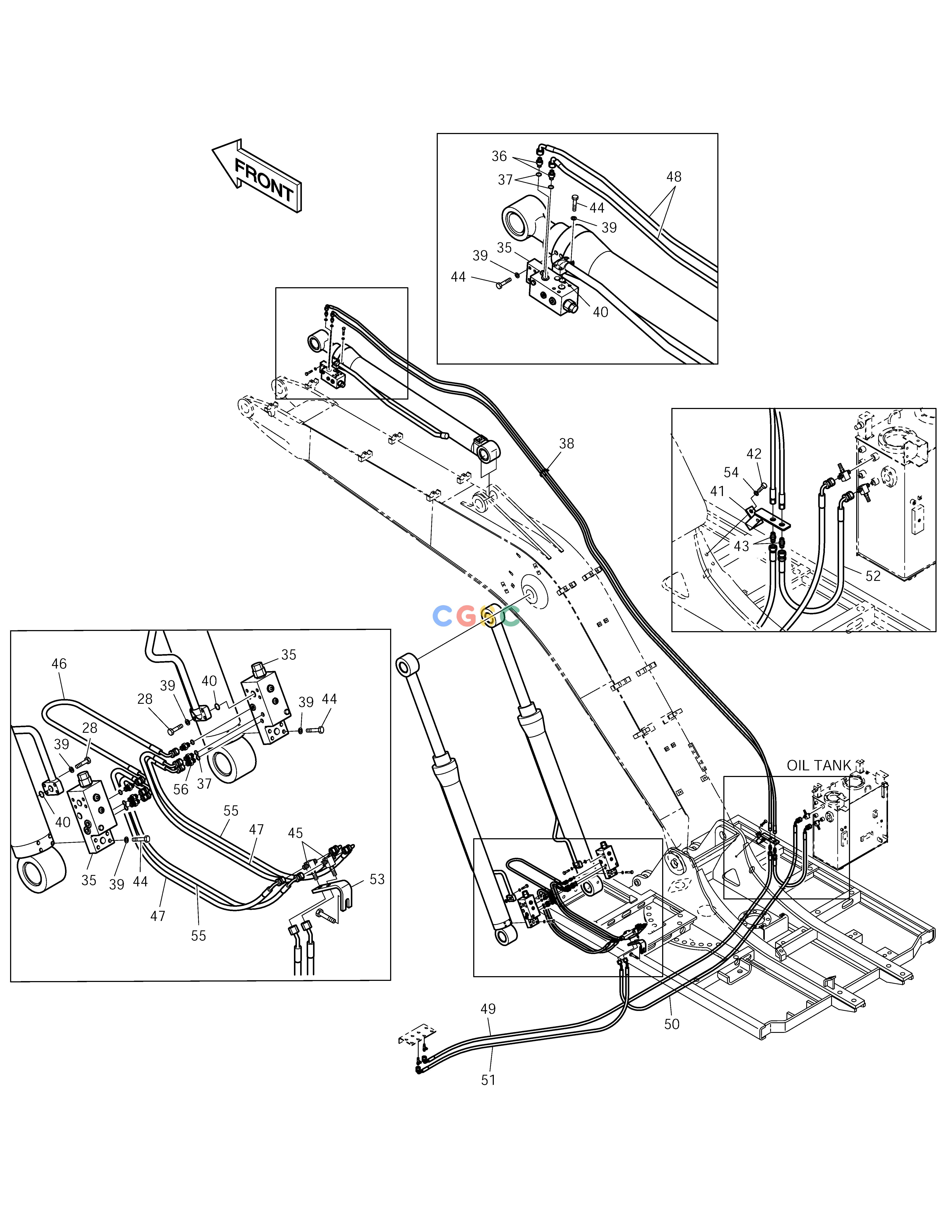 斗山零件查询LOCK VALVE PIPING-BOOM 4.6m+3.0mA SOLAR 150LC-V Doosan parts catalog online