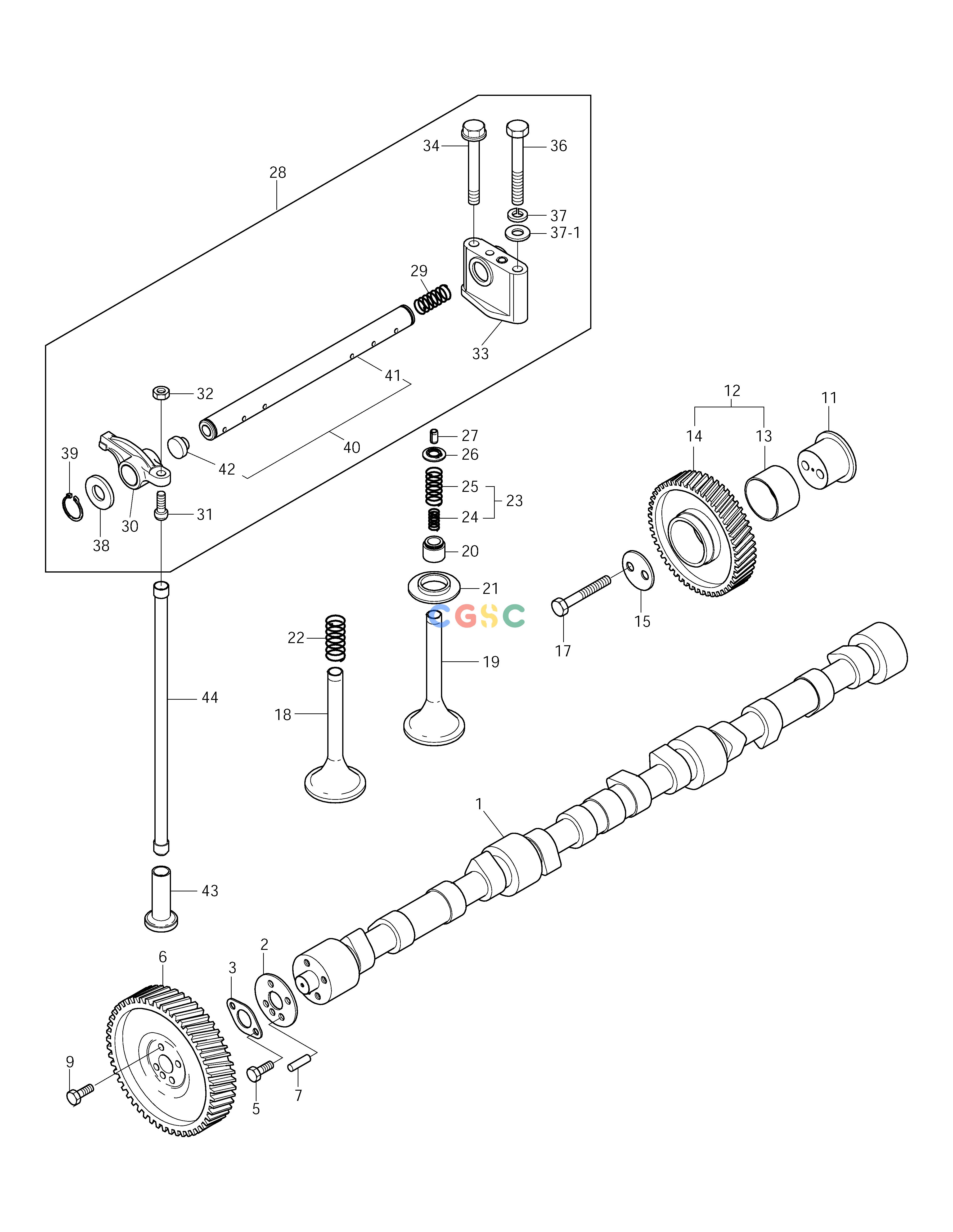 斗山零件查询CAM SHAFT SOLAR 290LC-V Doosan parts catalog online