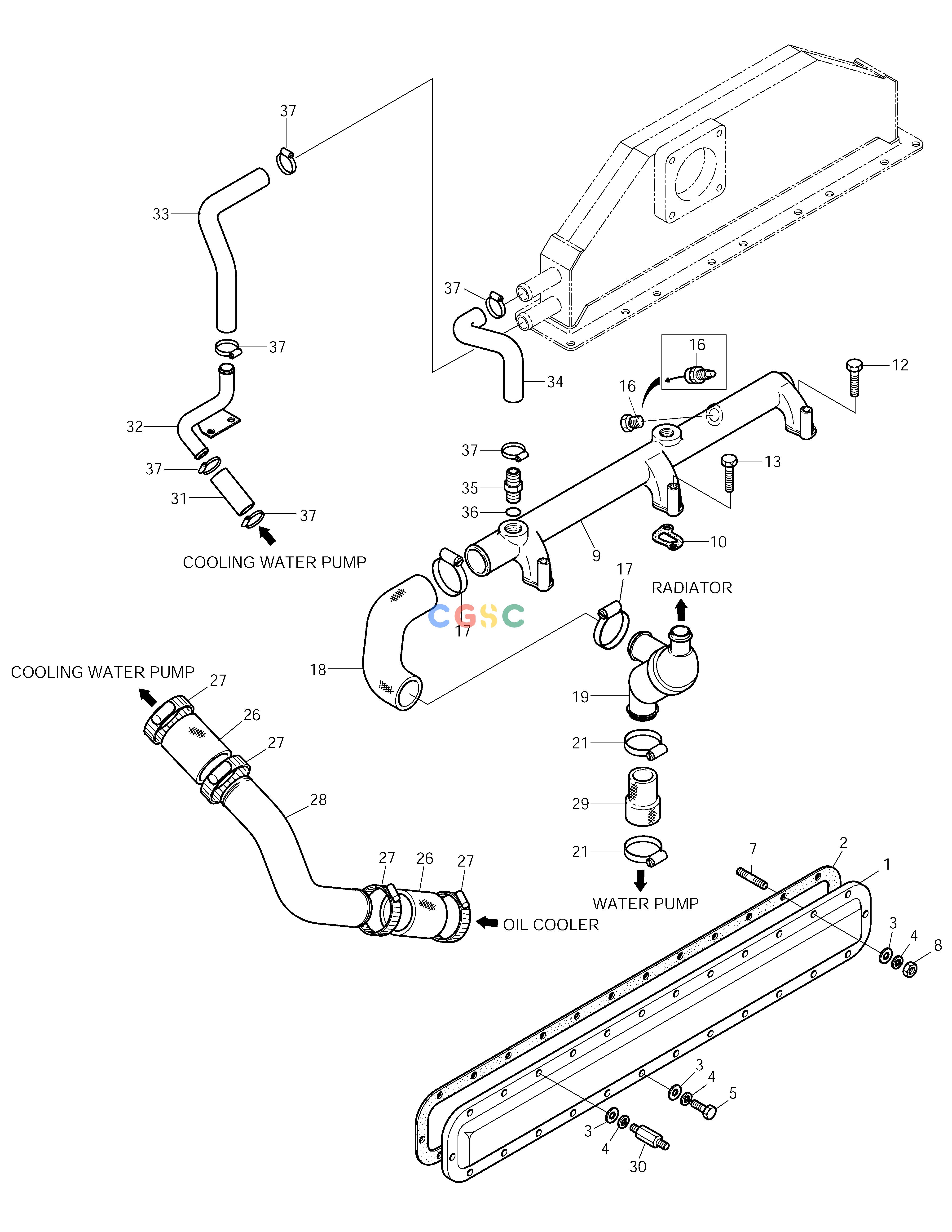 斗山零件查询COOLING SYSTEM SOLAR 290LC-V Doosan parts catalog online