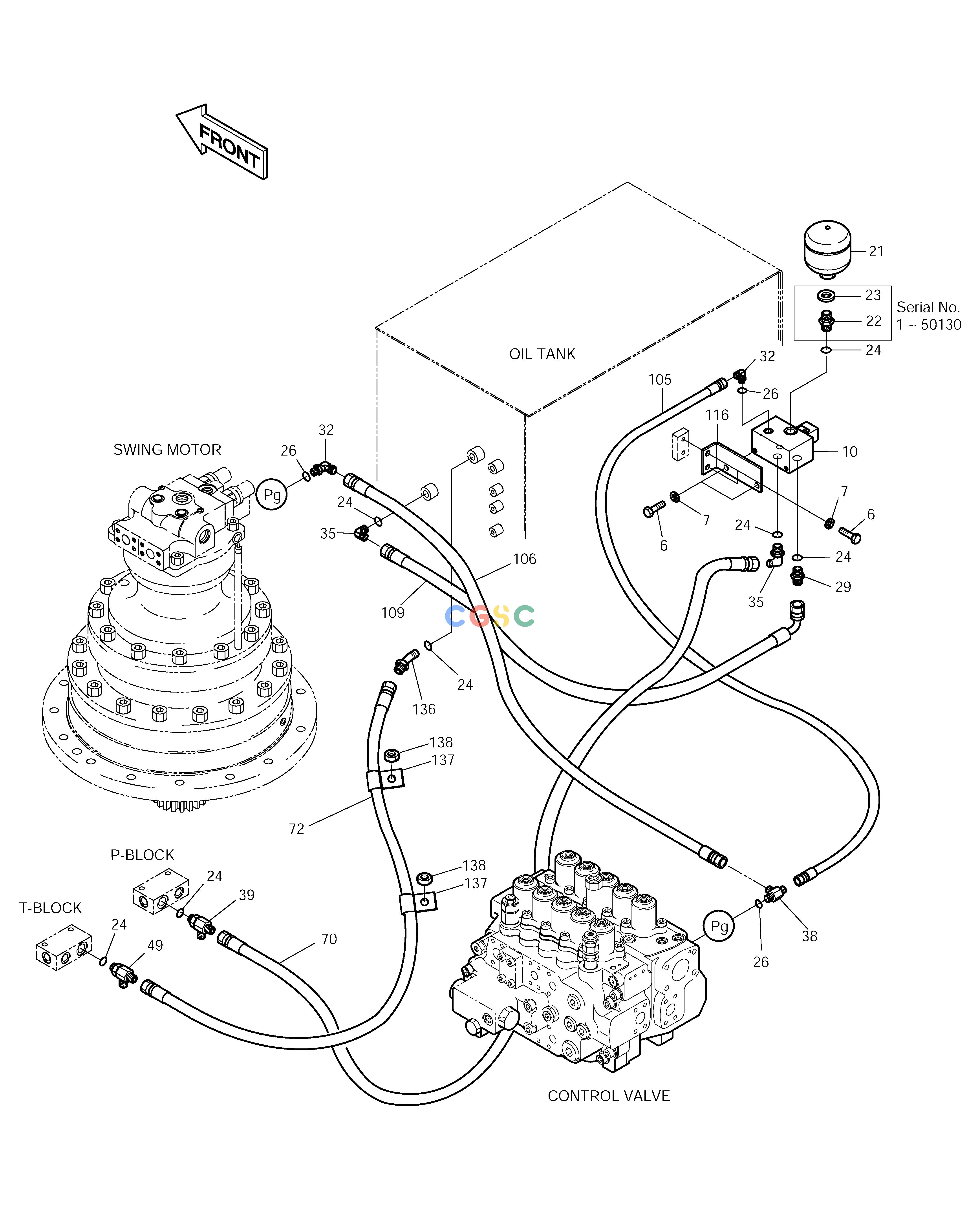 斗山零件查询PILOT PIPING(2) SOLAR 290LC-V Doosan parts catalog online