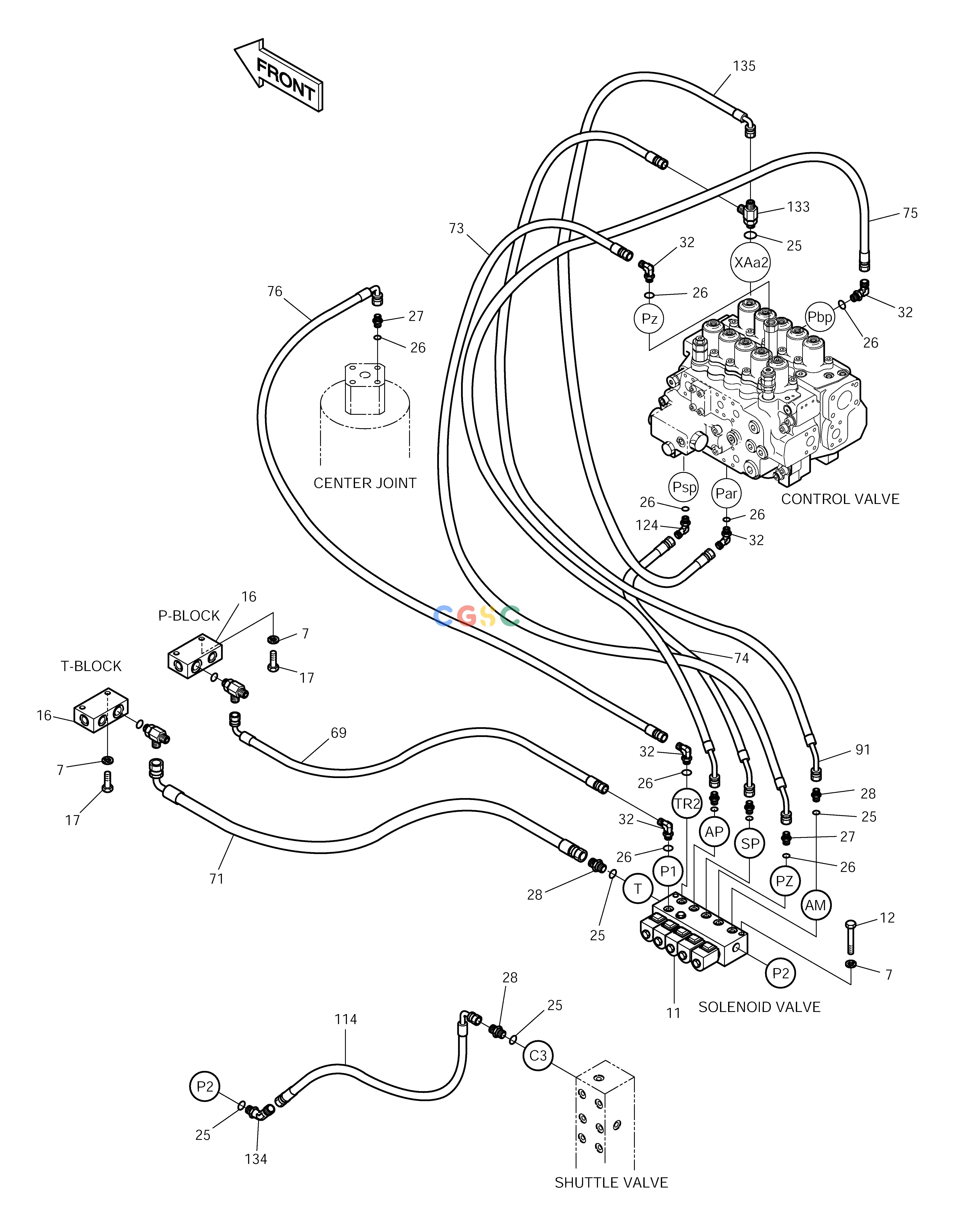 斗山零件查询PILOT PIPING(3) SOLAR 290LC-V Doosan parts catalog online