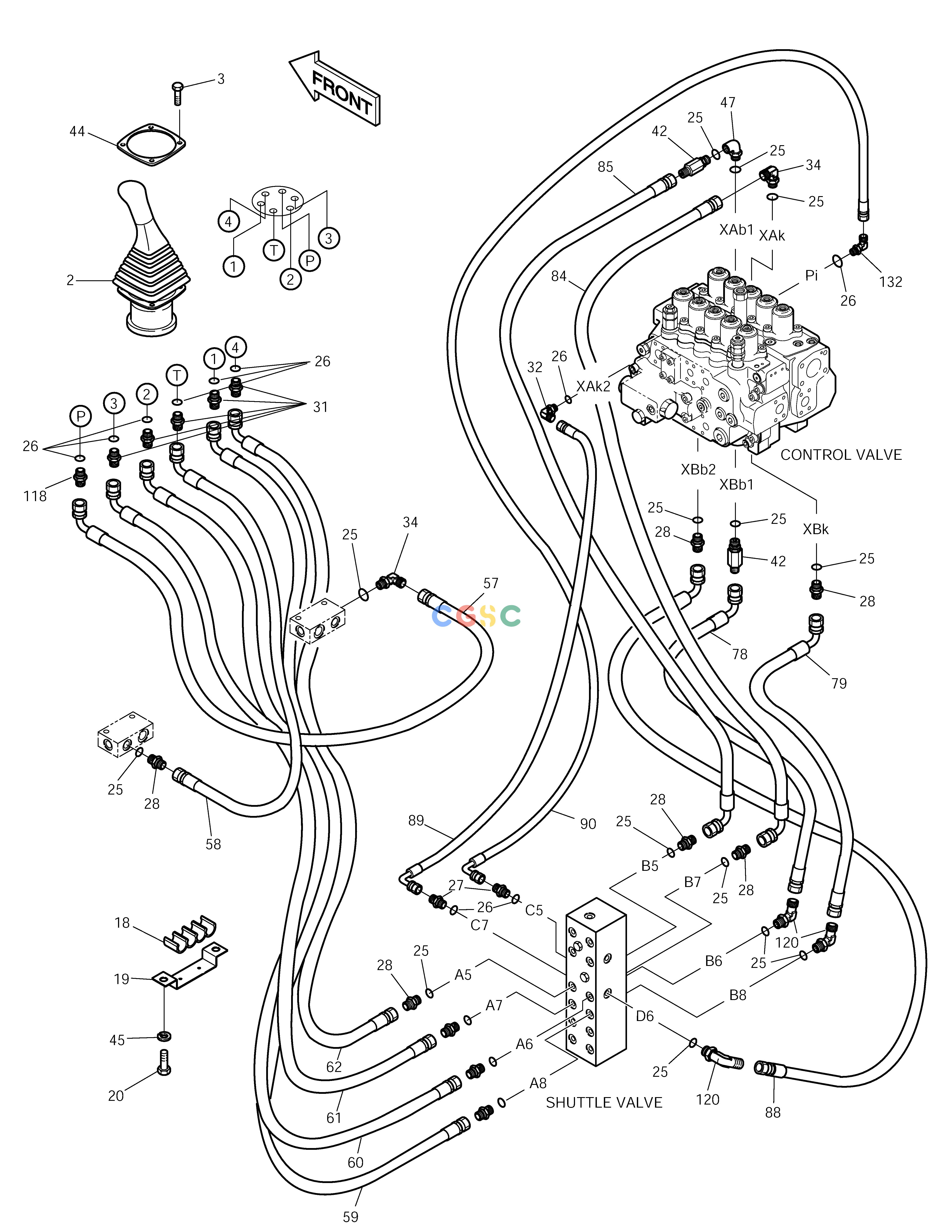 斗山零件查询PILOT PIPING(5) SOLAR 290LC-V Doosan parts catalog online