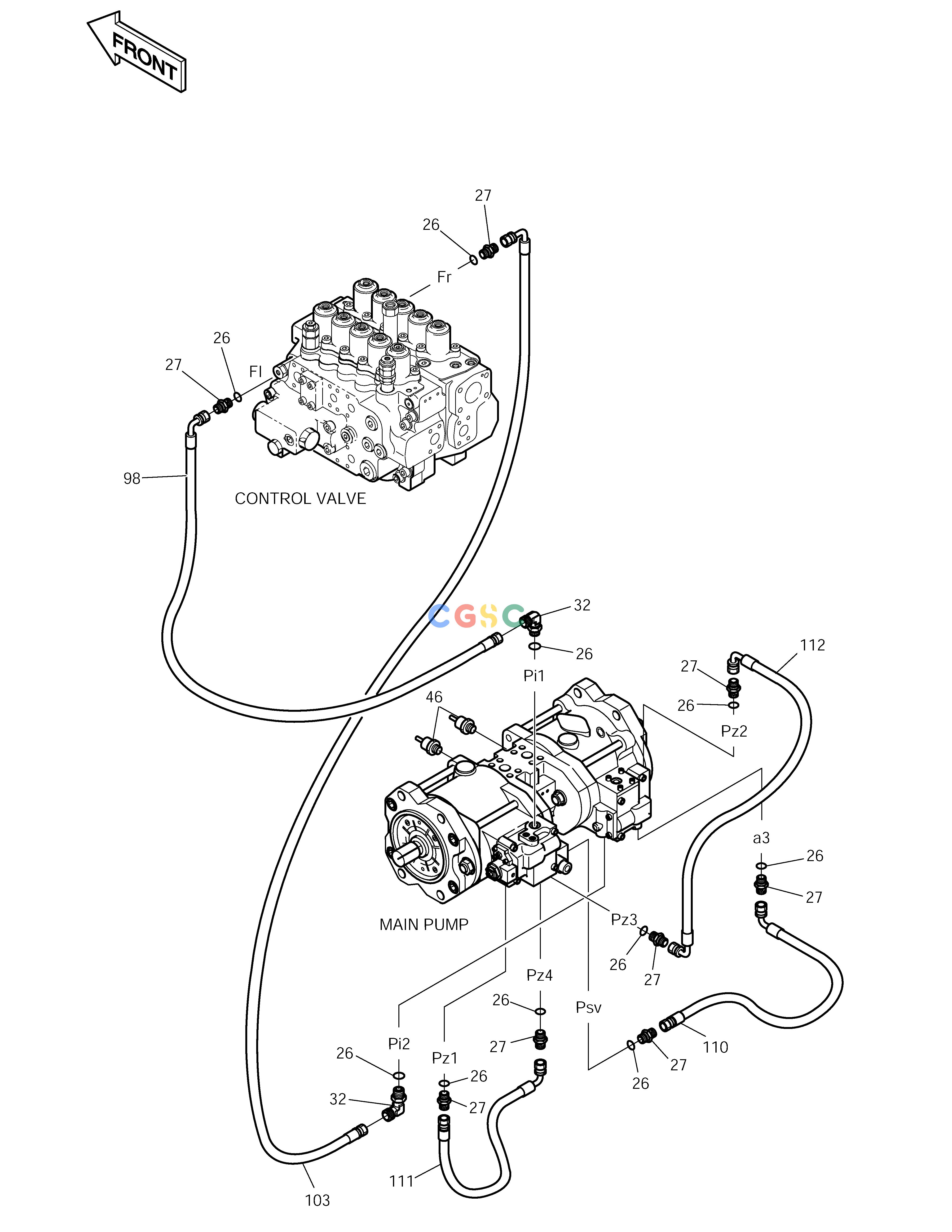 斗山零件查询PILOT PIPING(9) SOLAR 290LC-V Doosan parts catalog online