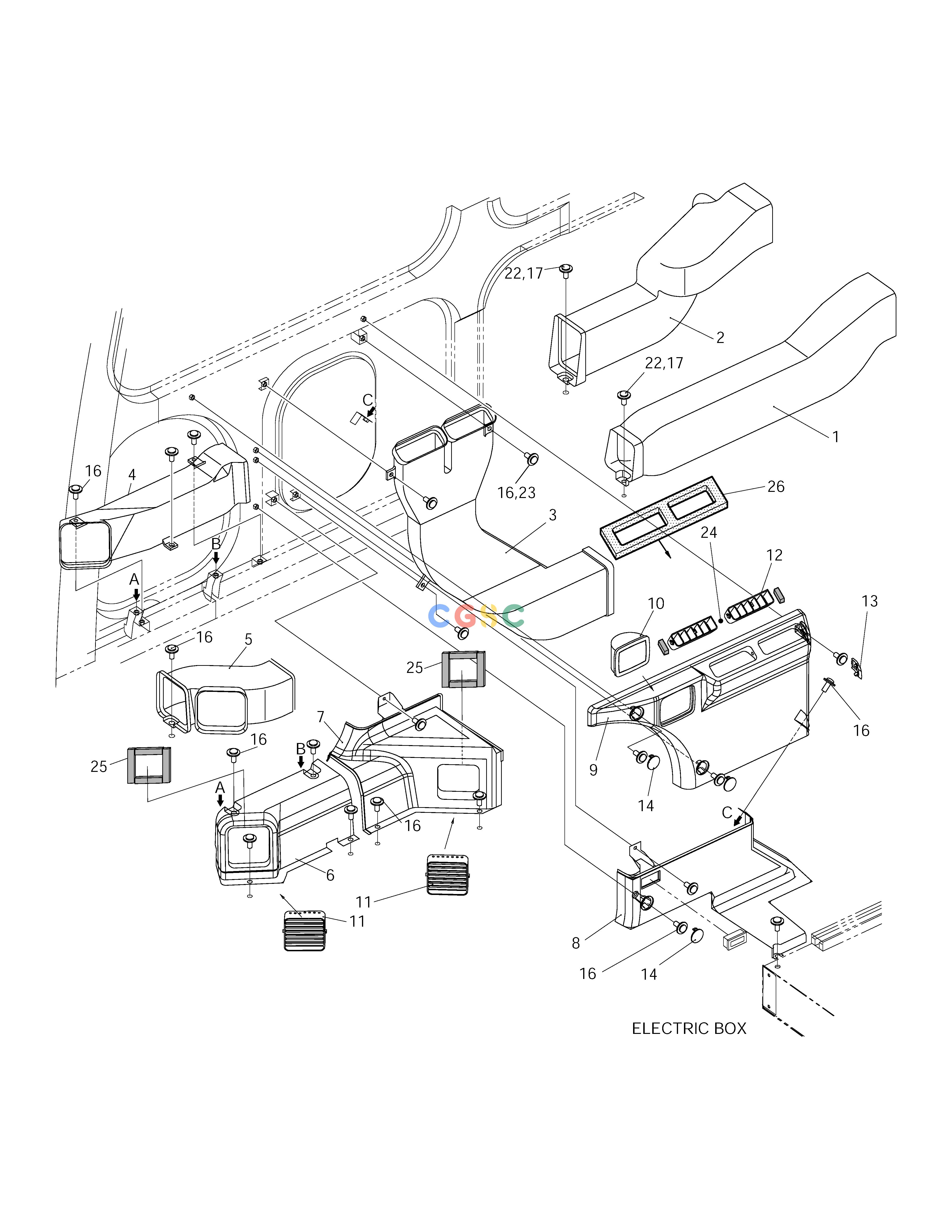 斗山零件查询DUCT COVER ASS'Y SOLAR 290LC-V Doosan parts catalog online