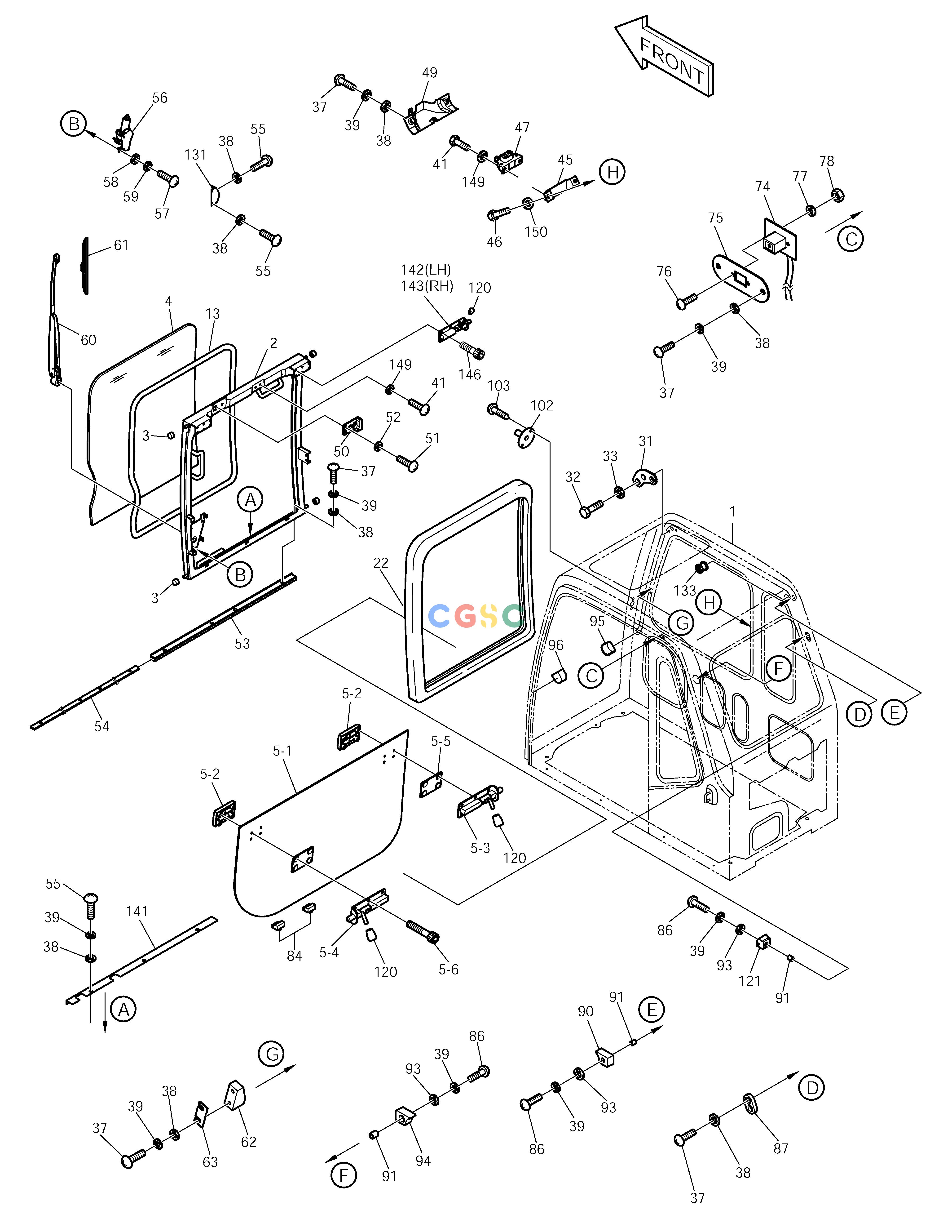 斗山零件查询CABIN(1) SOLAR 290LC-V Doosan parts catalog online