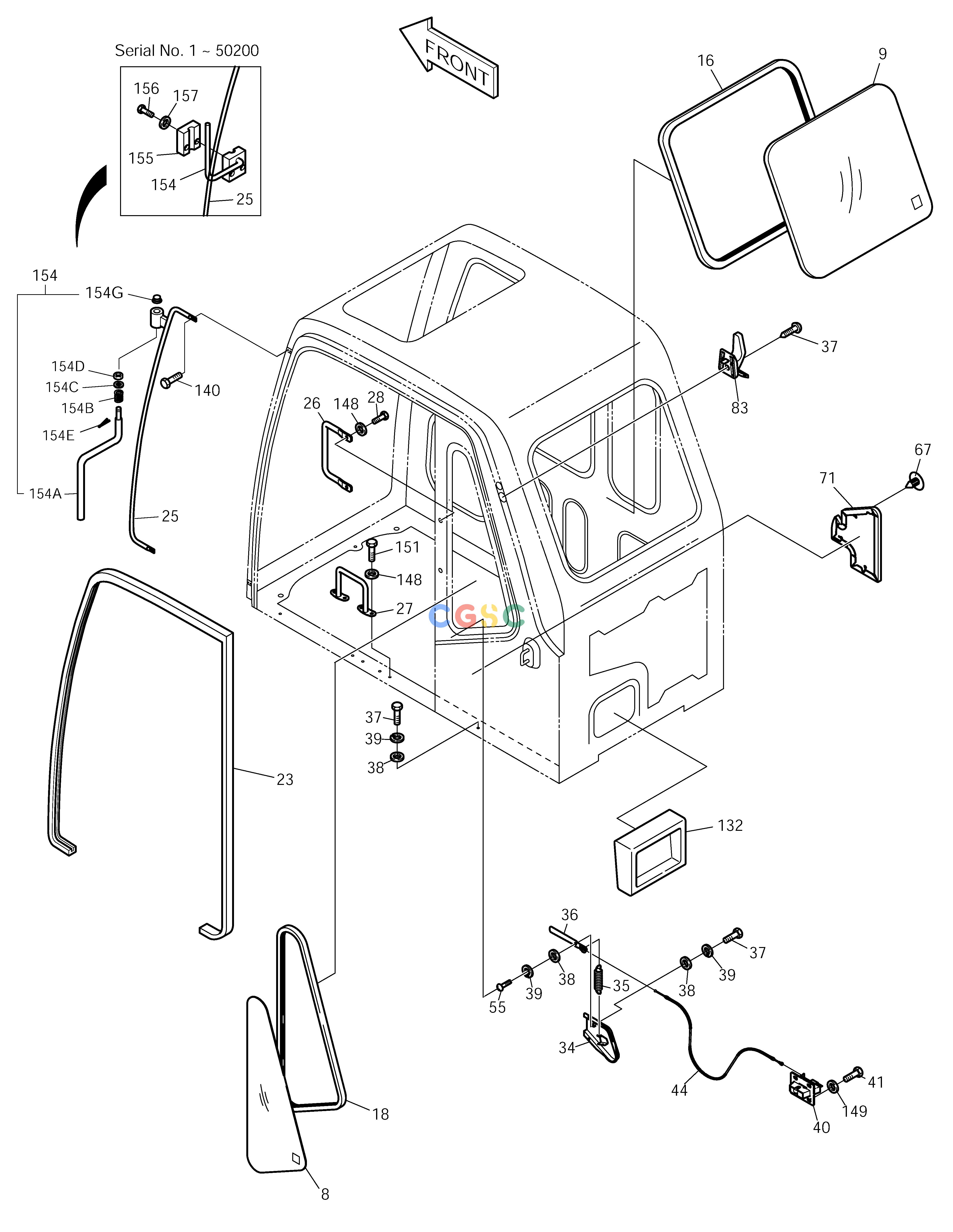 斗山零件查询CABIN(2) SOLAR 290LC-V Doosan parts catalog online