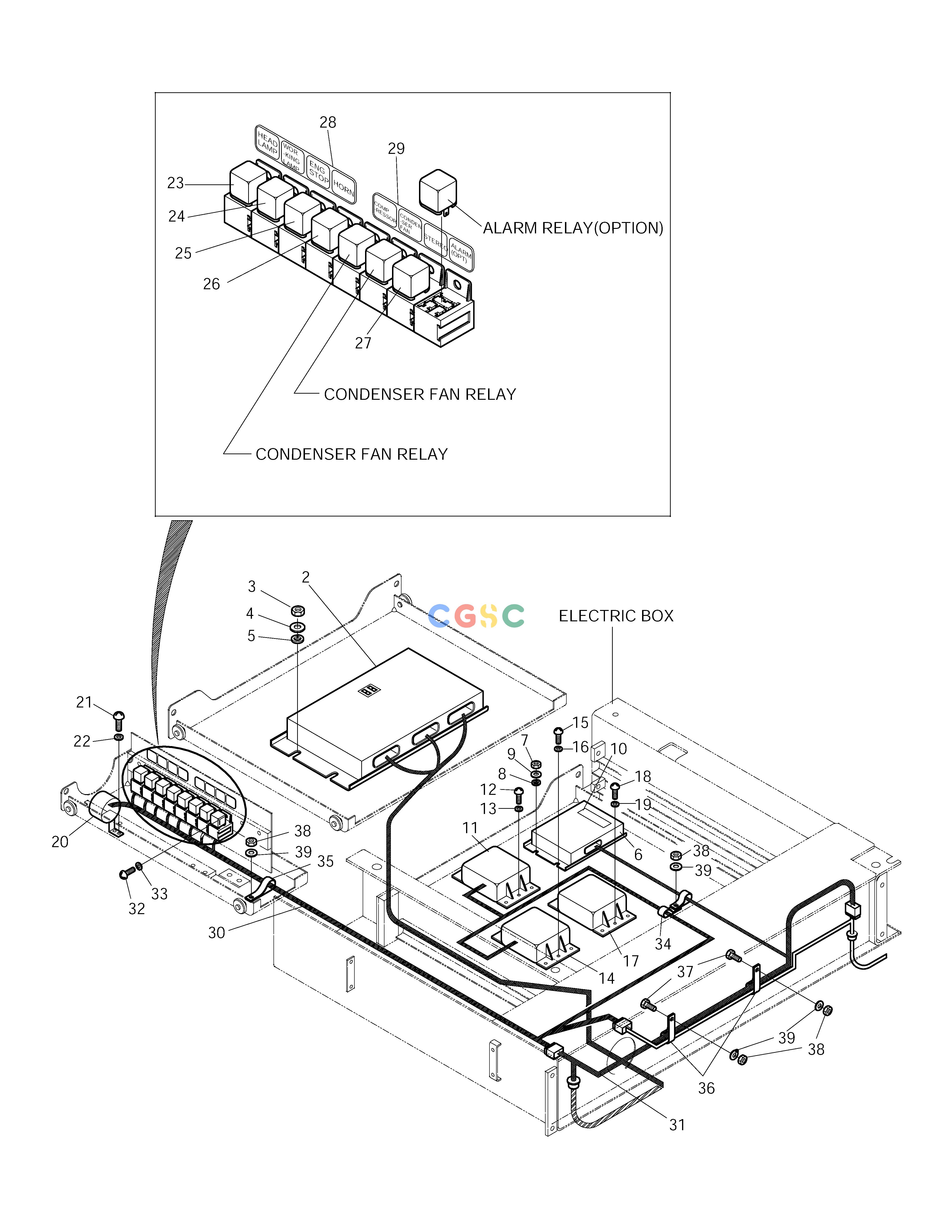斗山零件查询ELECTRIC BOX ASS'Y(2) - ELECTRIC PARTS SOLAR 290LC-V Doosan parts catalog online
