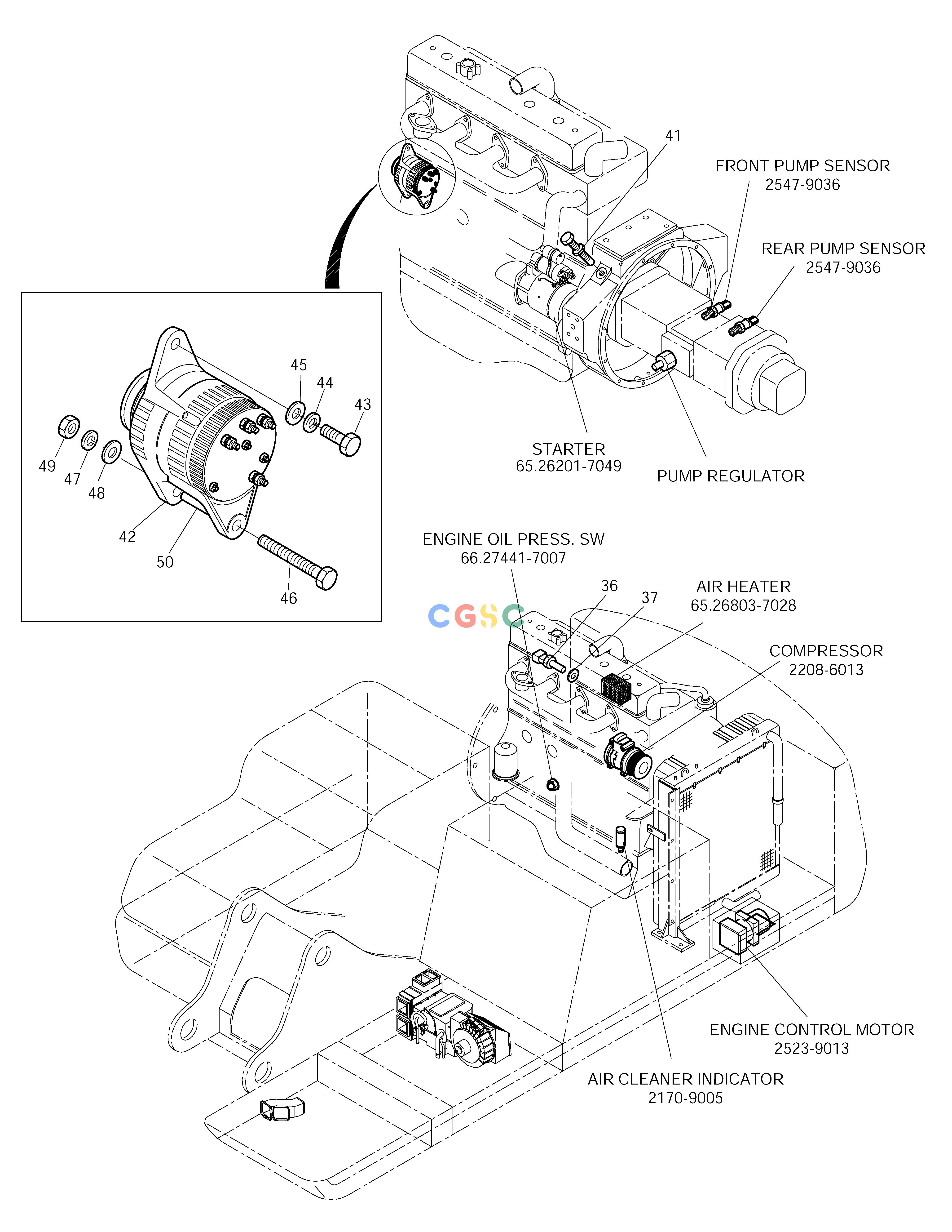 斗山零件查询ELECTRIC PARTS(5) - ENGINE SOLAR 290LC-V Doosan parts catalog online