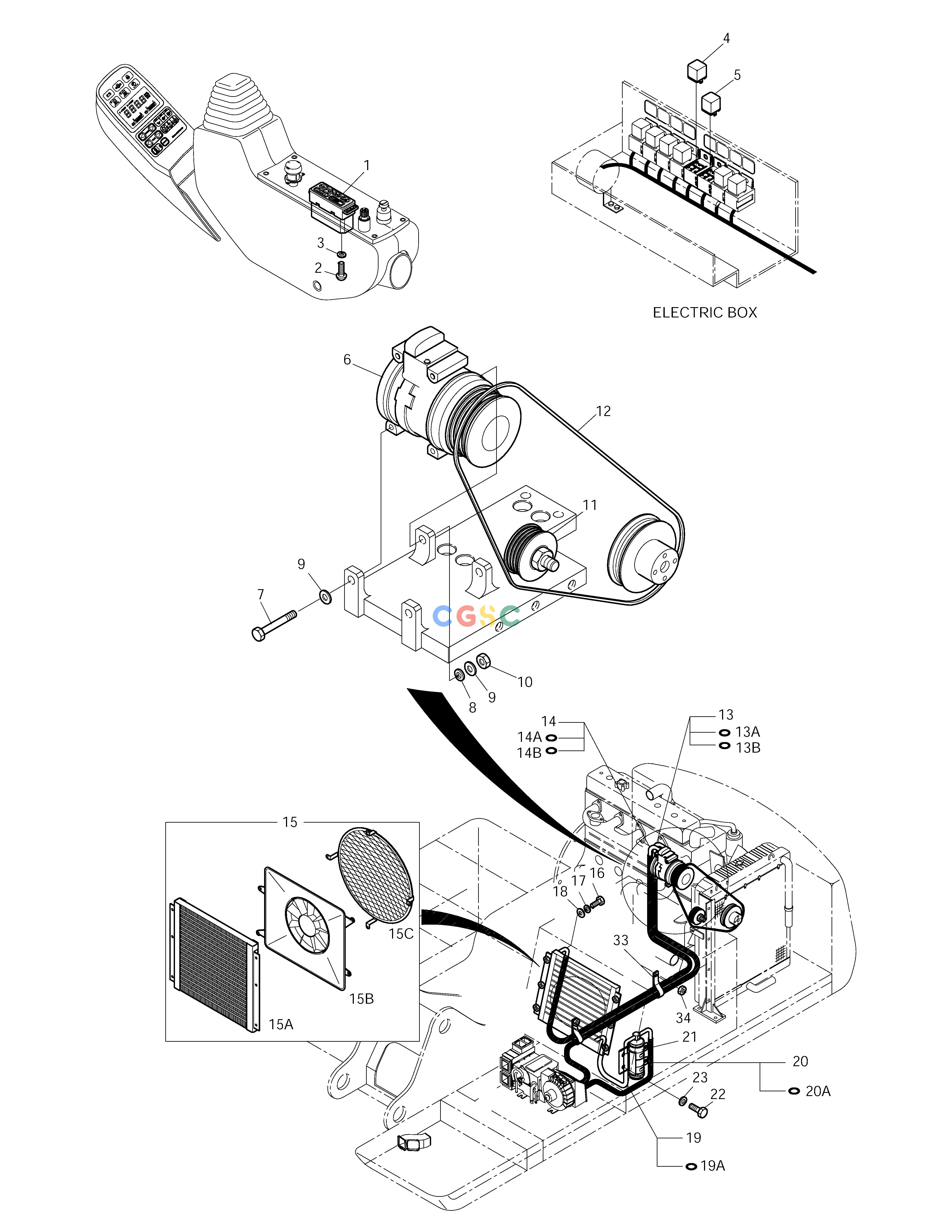 斗山零件查询AIR CONDITIONER(1) SOLAR 290LC-V Doosan parts catalog online