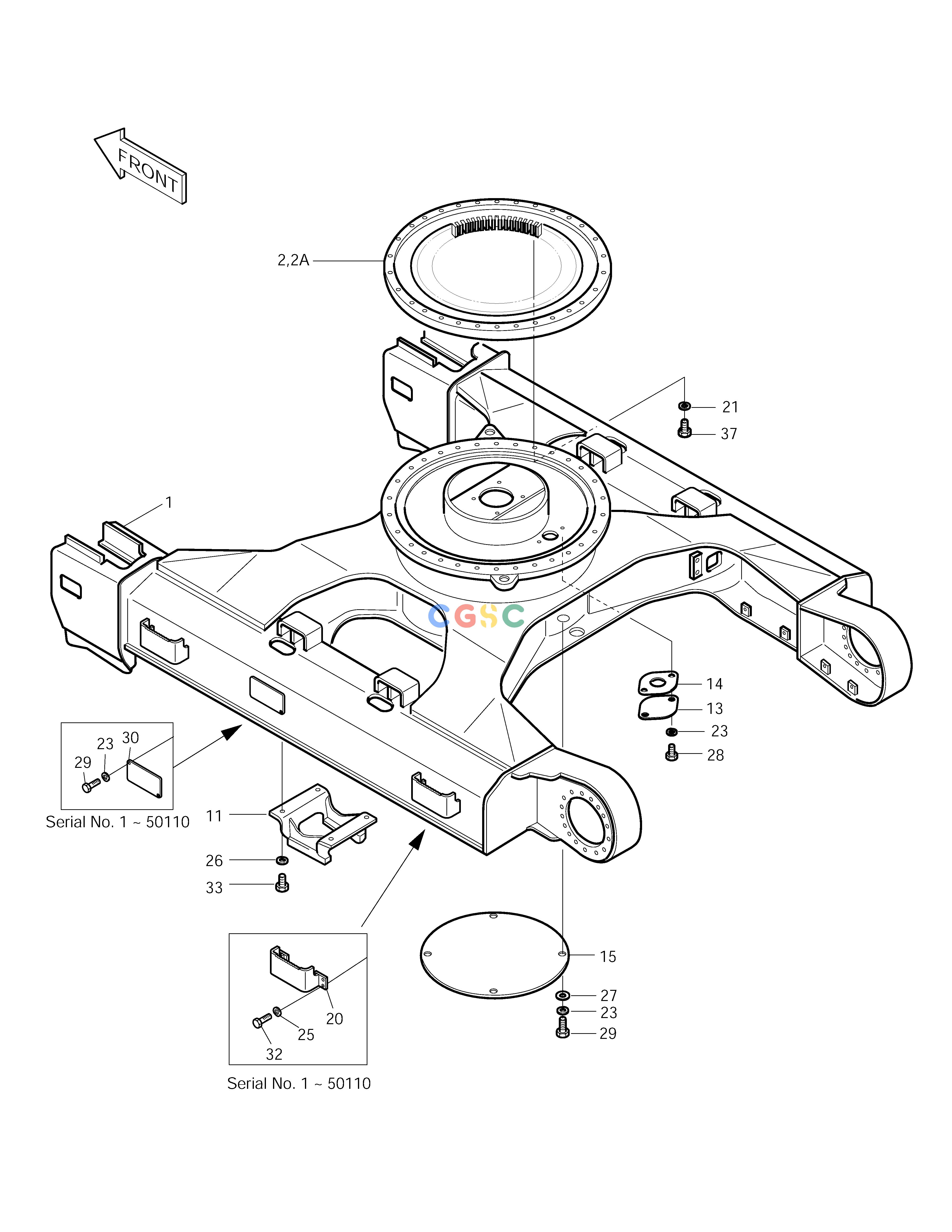 斗山零件查询TRACK FRAME SOLAR 290LC-V Doosan parts catalog online