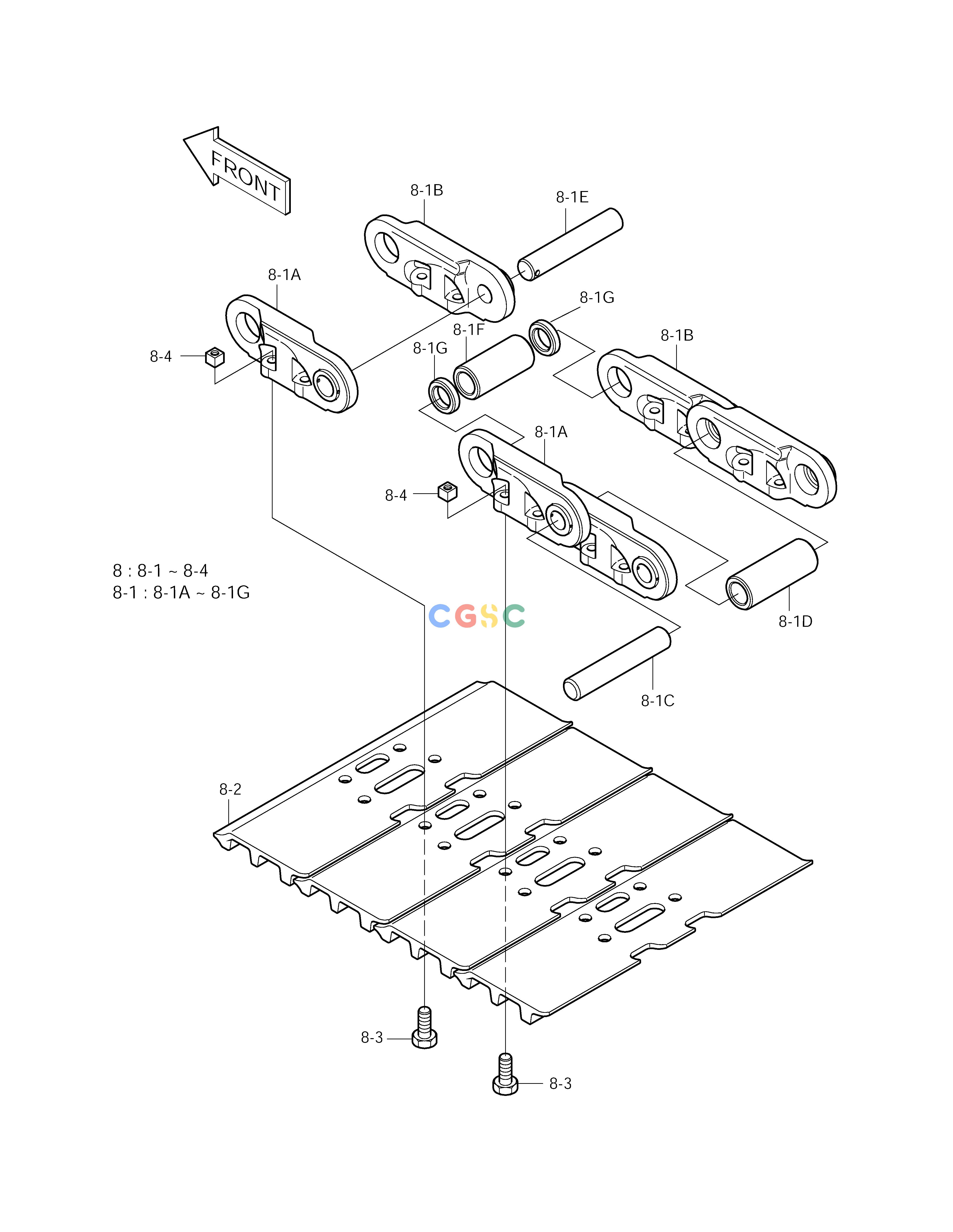 斗山零件查询TRACK SHOE ASS'Y-600-ED SOLAR 290LC-V Doosan parts catalog online