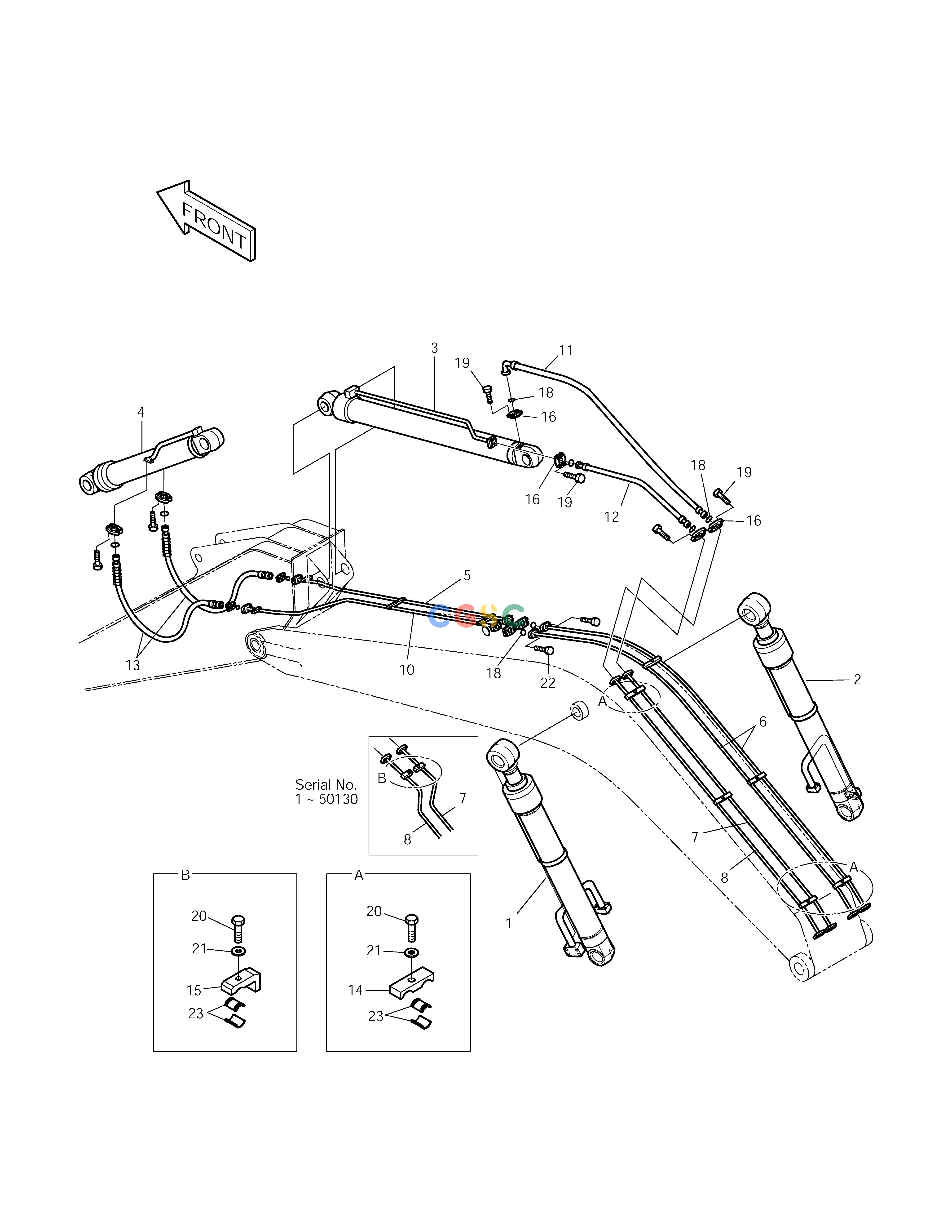 斗山零件查询FRONT PIPING SOLAR 290LC-V Doosan parts catalog online
