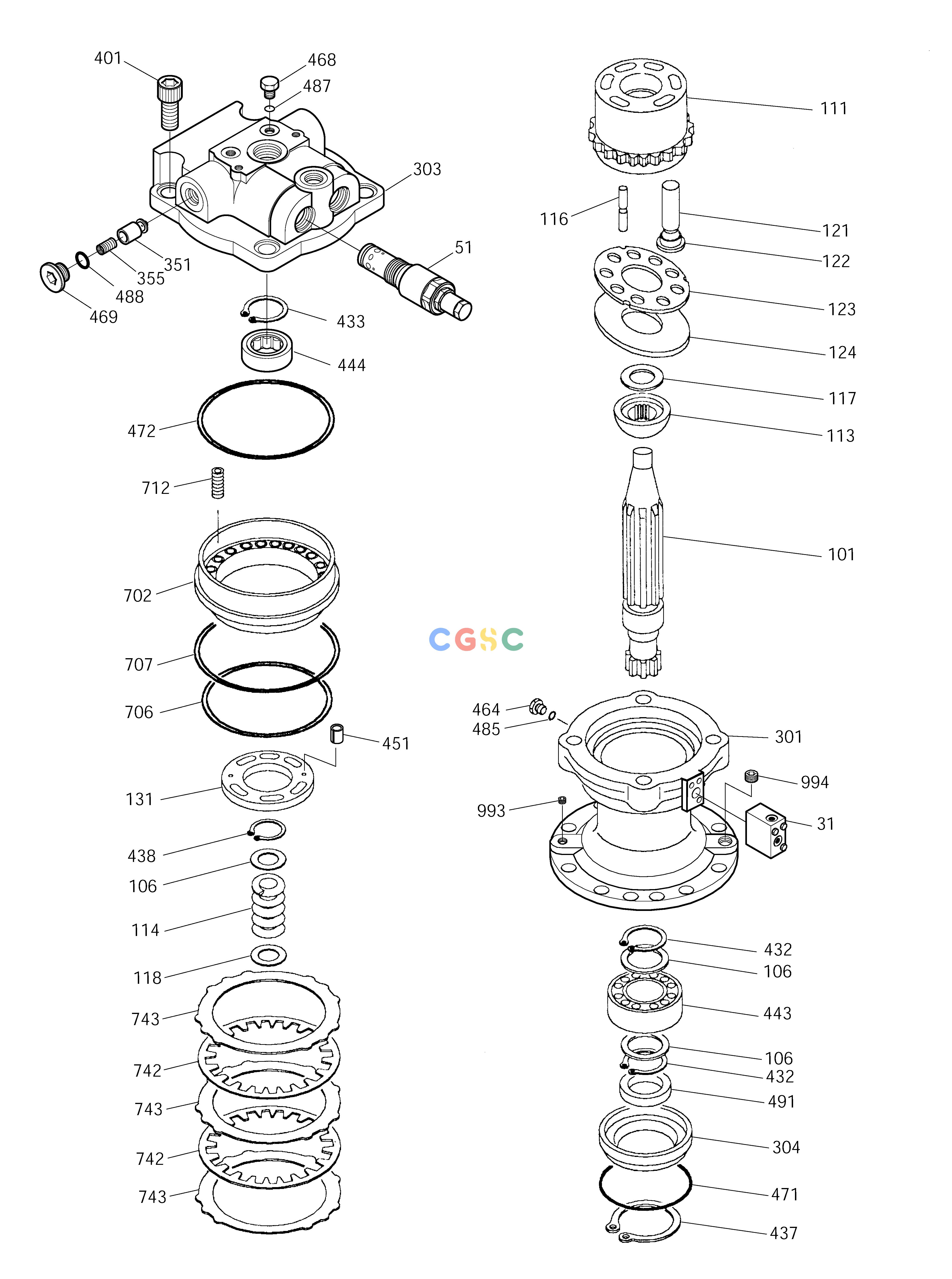 斗山零件查询SWING MOTOR SOLAR 290LC-V Doosan parts catalog online