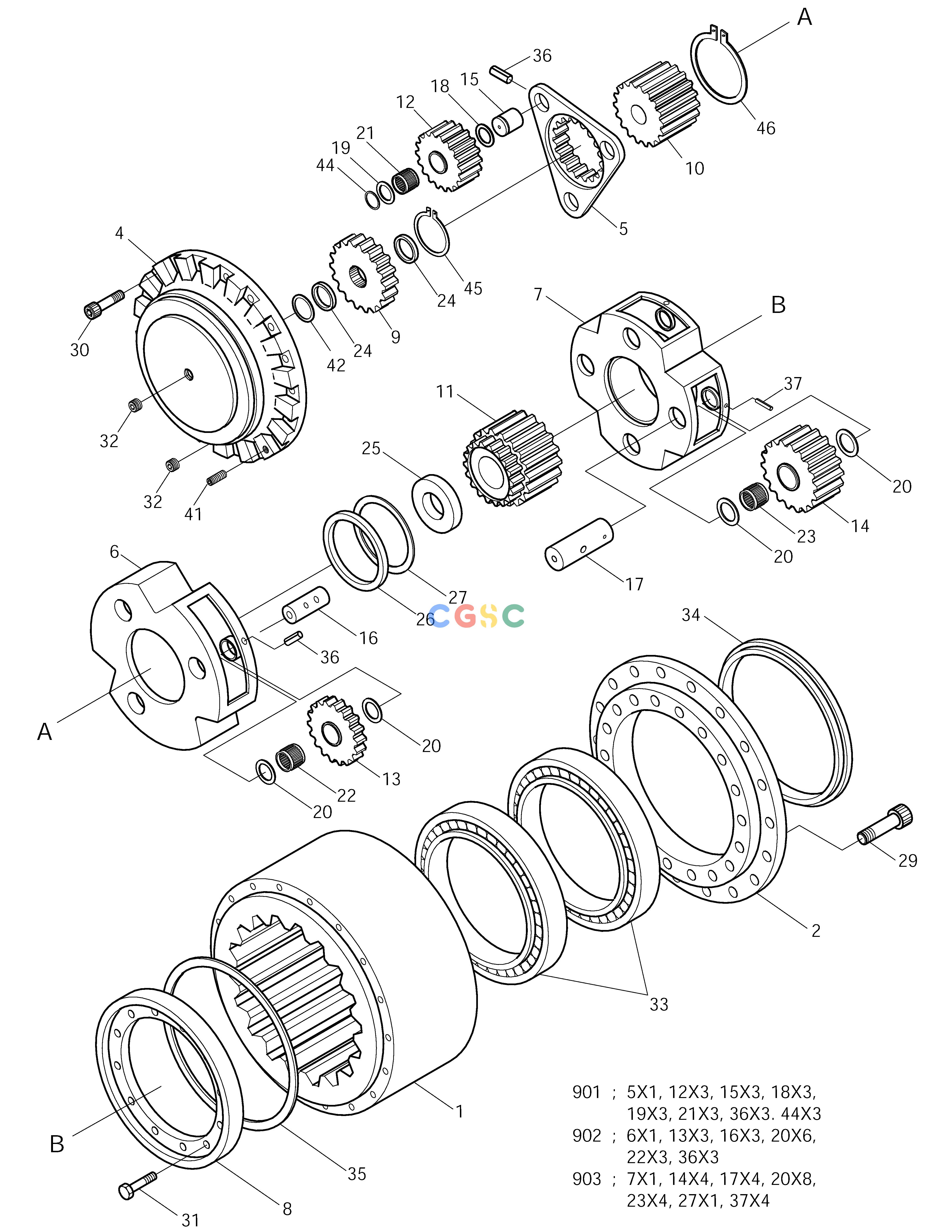 斗山零件查询TRAVEL REDUCTION GEAR SOLAR 290LC-V Doosan parts catalog online