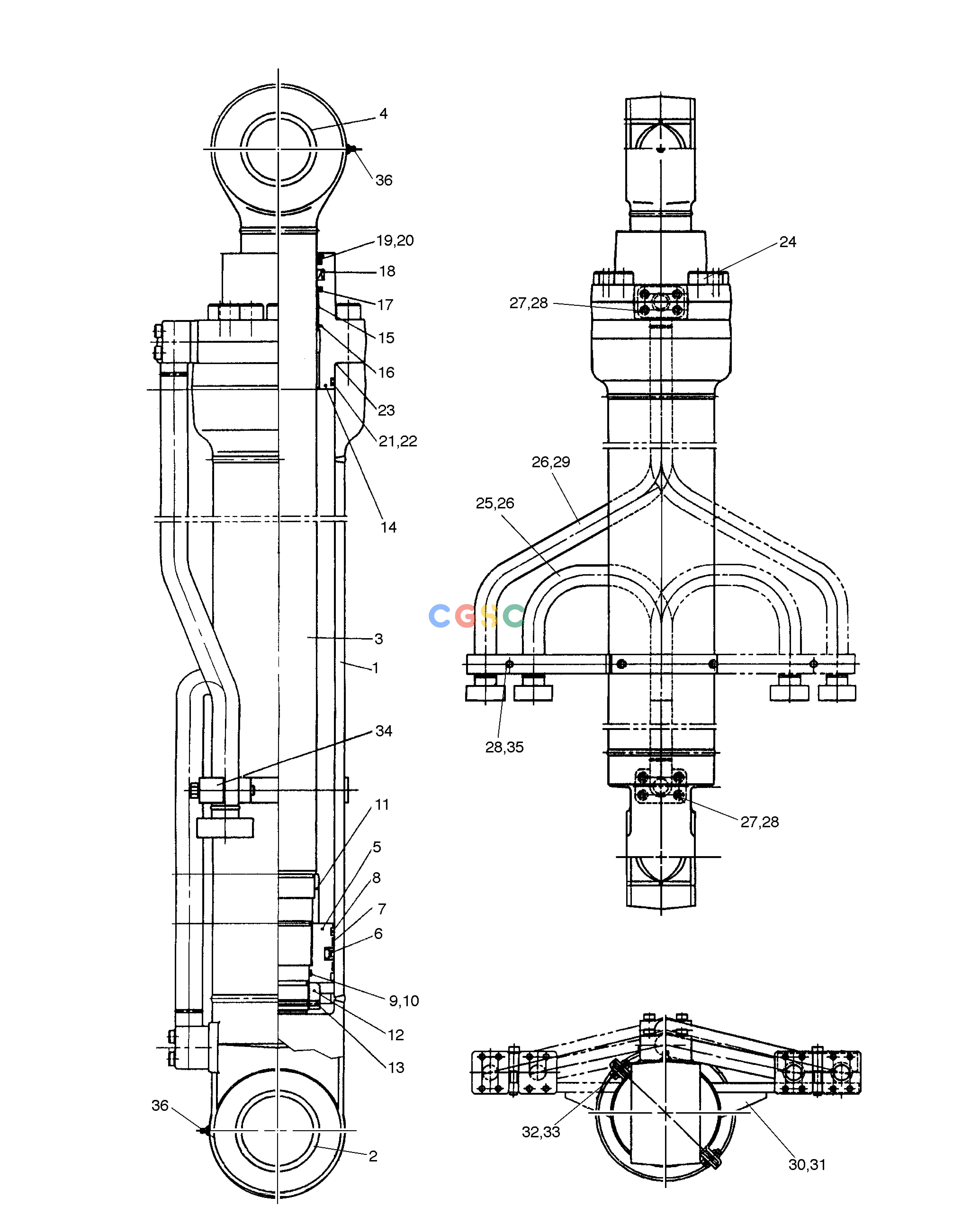斗山零件查询BOOM CYLINDER SOLAR 290LC-V Doosan parts catalog online