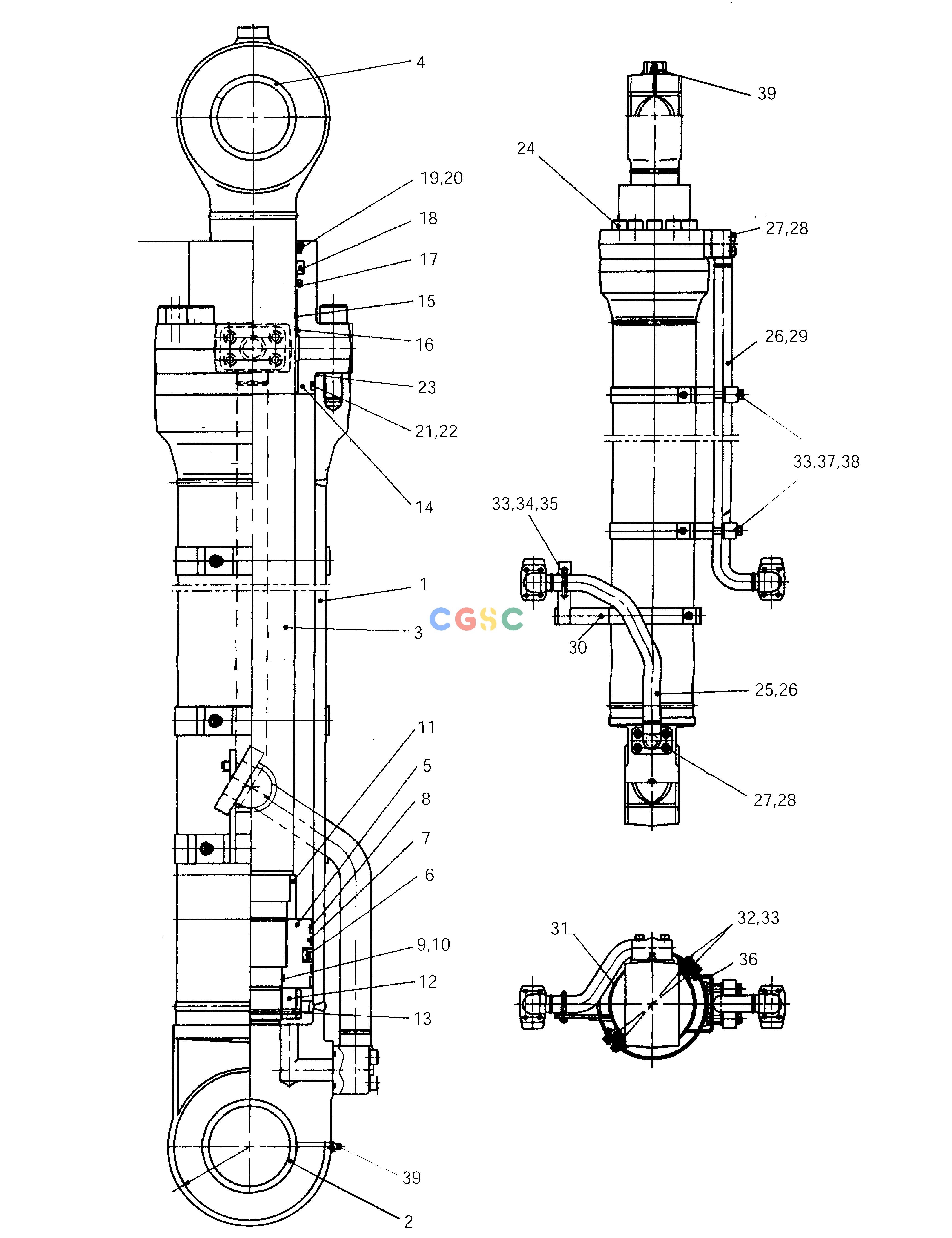 斗山零件查询BUCKET CYLINDER SOLAR 290LC-V Doosan parts catalog online