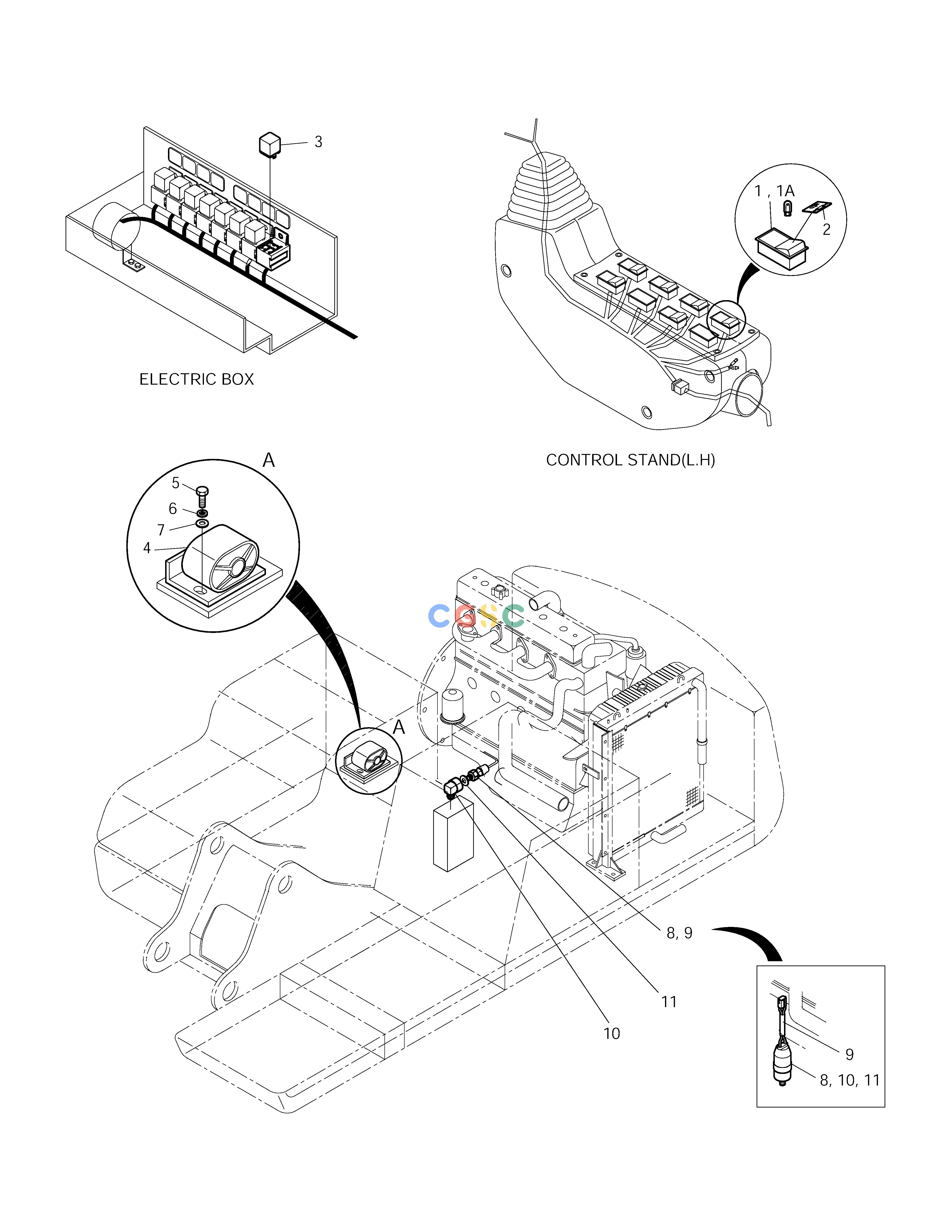 斗山零件查询TRAVEL/SWING ALARM ASS'Y SOLAR 290LC-V Doosan parts catalog online