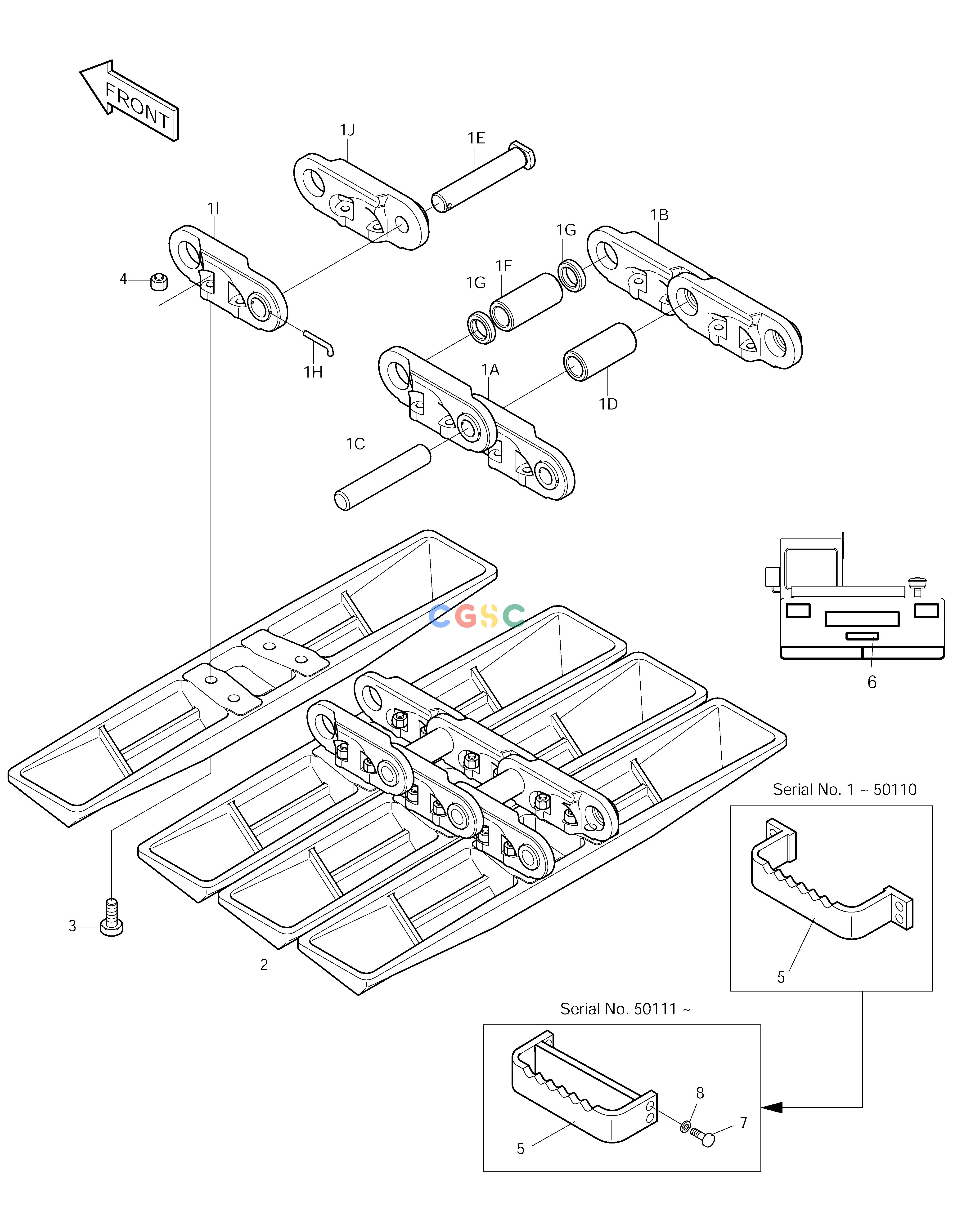 斗山零件查询TRACK SHOE 910T-DHI SOLAR 290LC-V Doosan parts catalog online