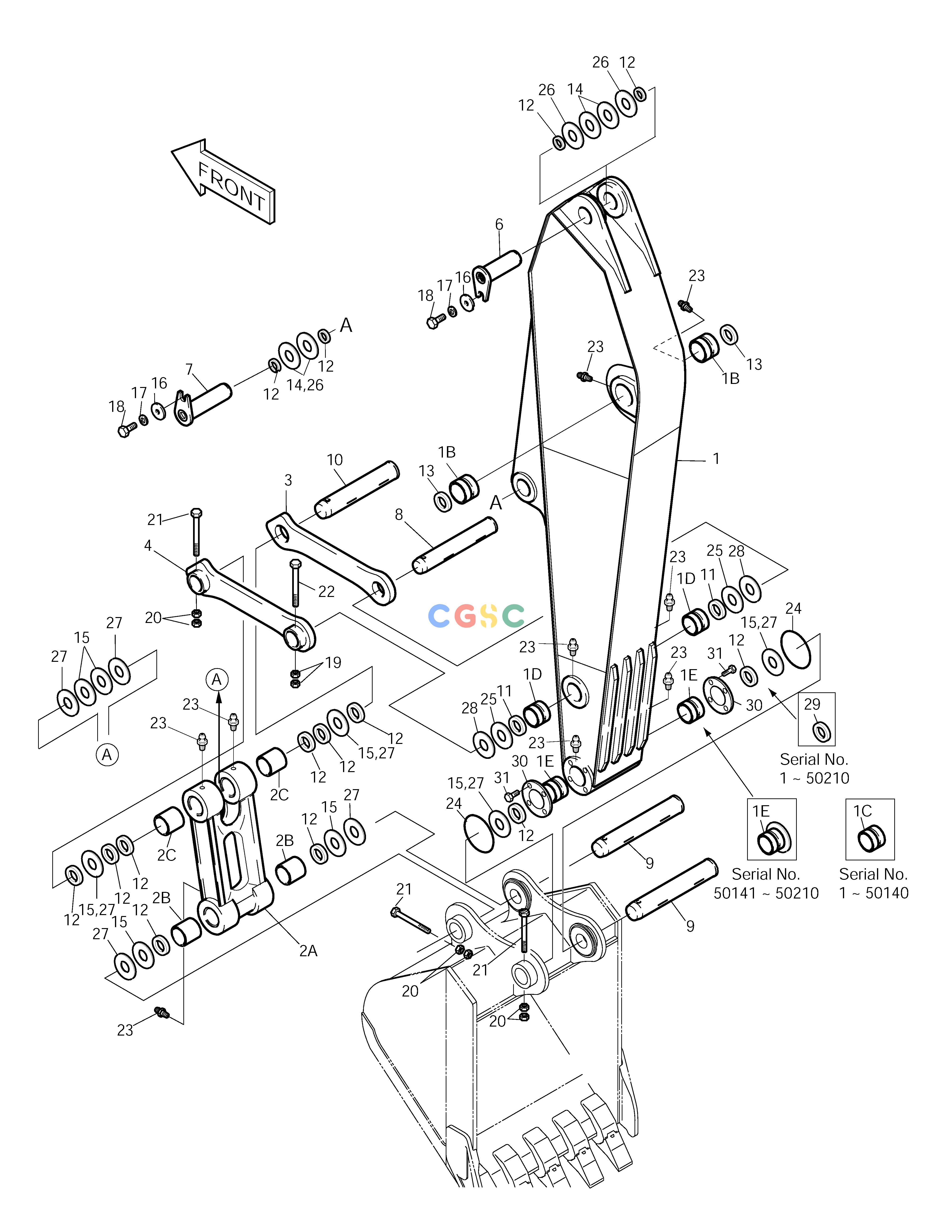 斗山零件查询ARM ASS'Y-3.75m SOLAR 290LC-V Doosan parts catalog online