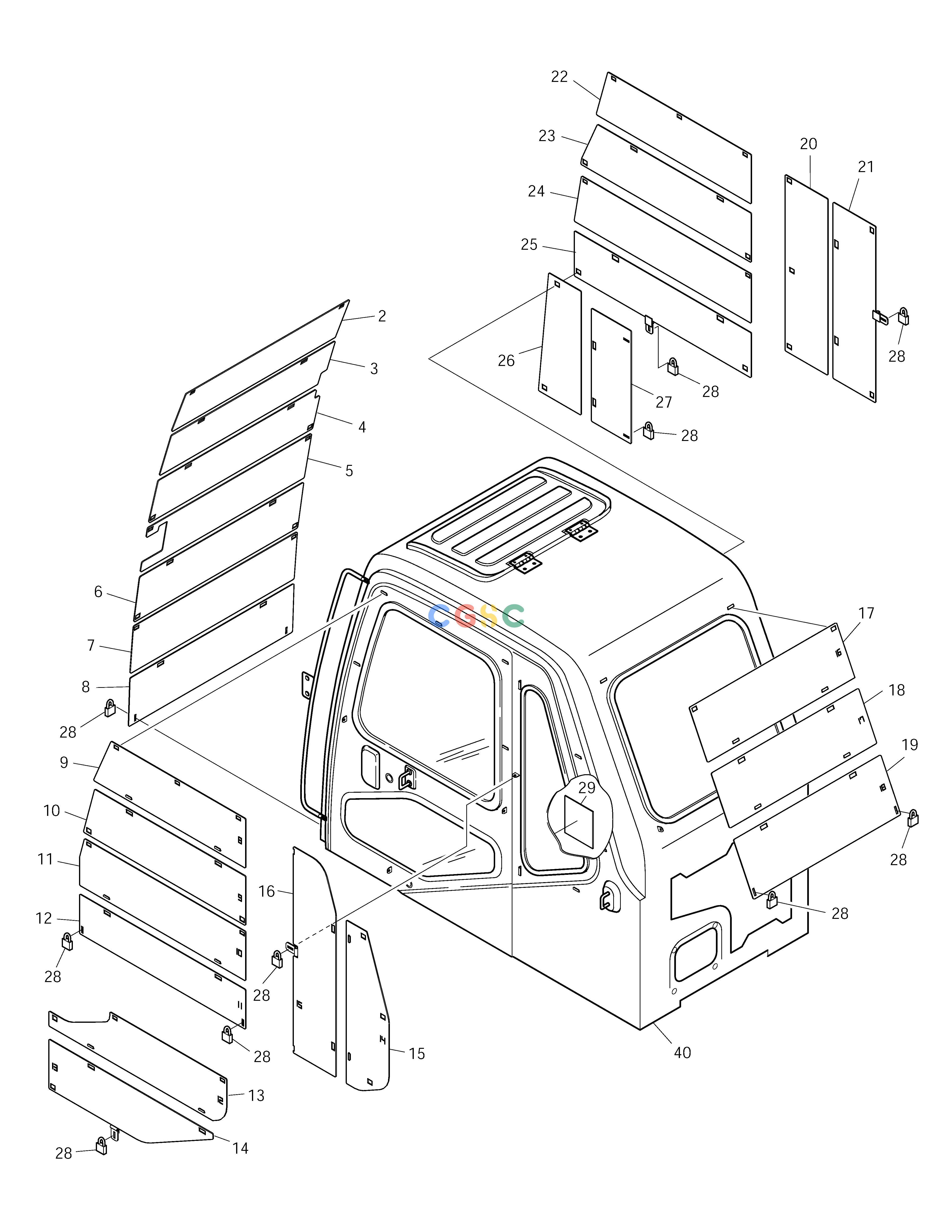斗山零件查询WINDOW GUARD(1) SOLAR 290LC-V Doosan parts catalog online