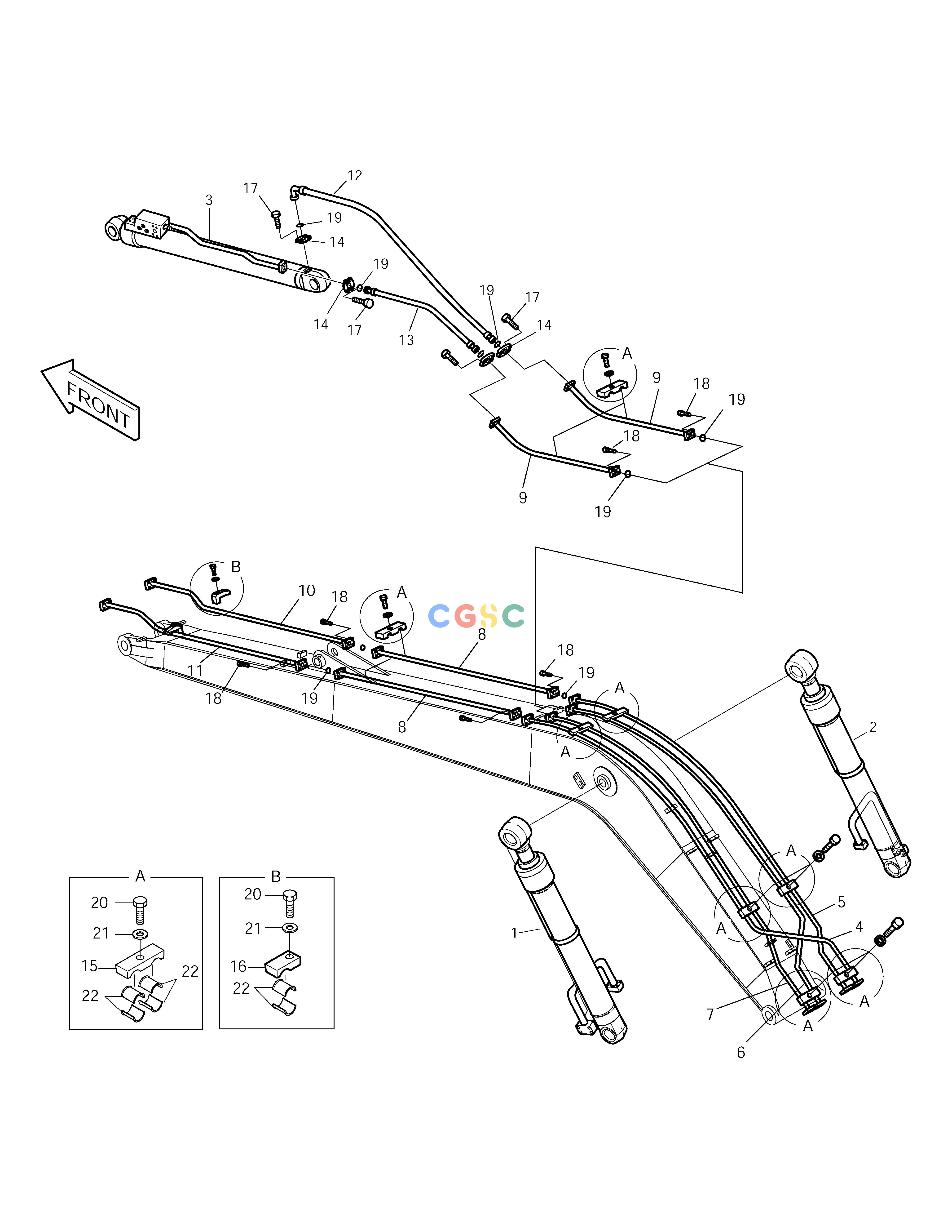 斗山零件查询BOOM PIPING 10m & LOCK VALVE(1) SOLAR 290LC-V Doosan parts catalog online