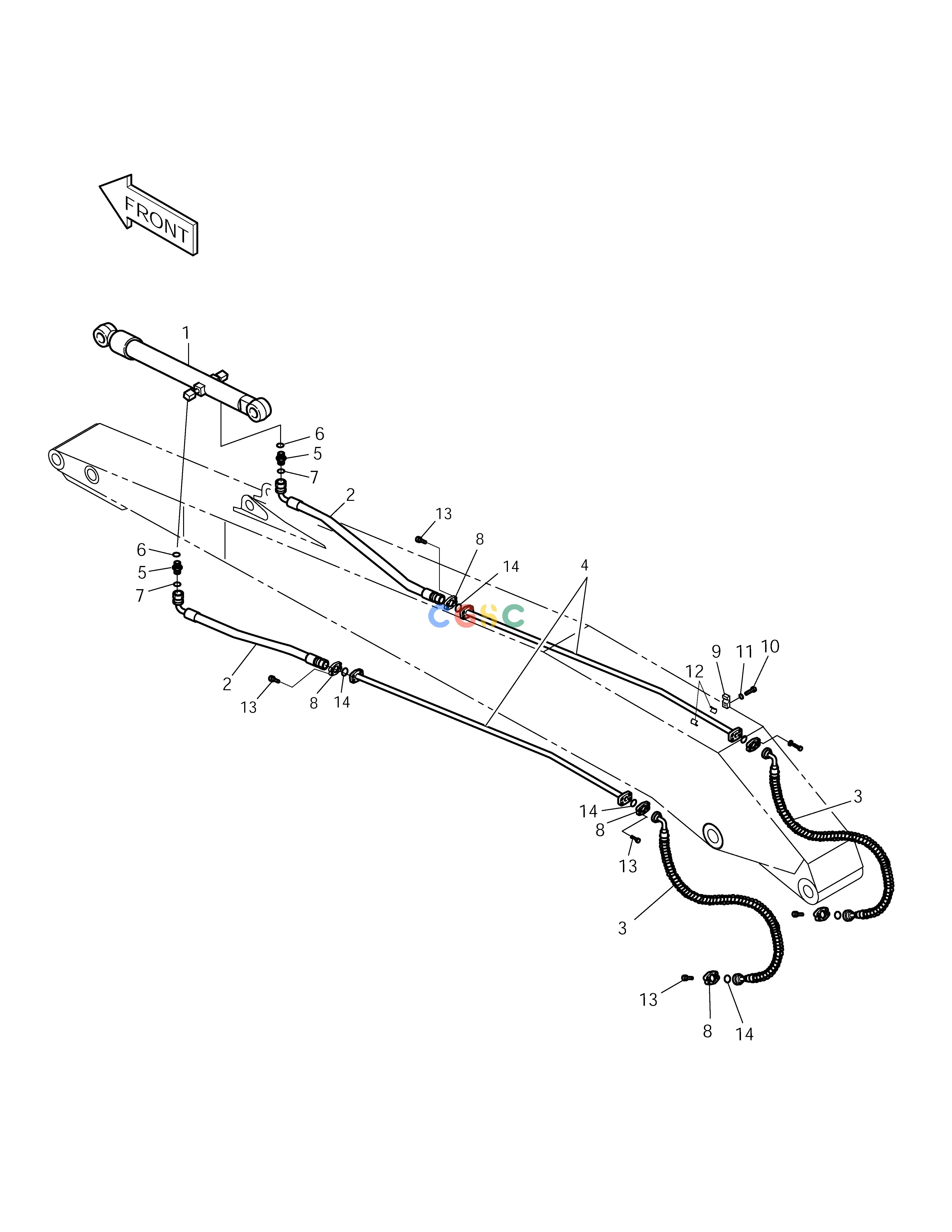 斗山零件查询ARM PIPING-7m SOLAR 290LC-V Doosan parts catalog online